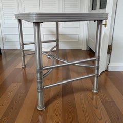 Warren McArthur Side Table Anodized Aluminum Black Cafolite One Park Avenue 1938