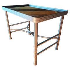 Warren McArthur Side Table Anodized Aluminum Black Cafolite One Park Avenue 1938