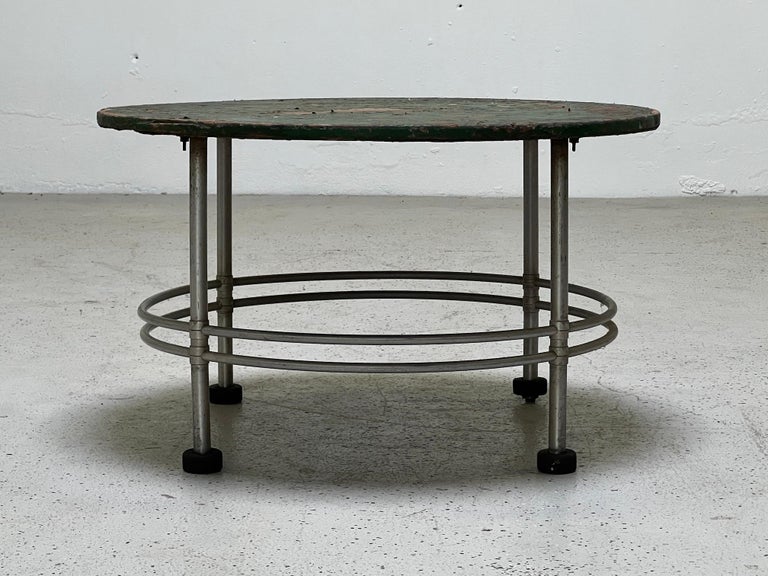 Warren McArthur Side Table with Patinated Top For Sale 1