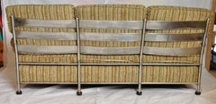 Warren McArthur Sofa aus Edelstahl mit Lattenrostrücken 1935-1936 Selten