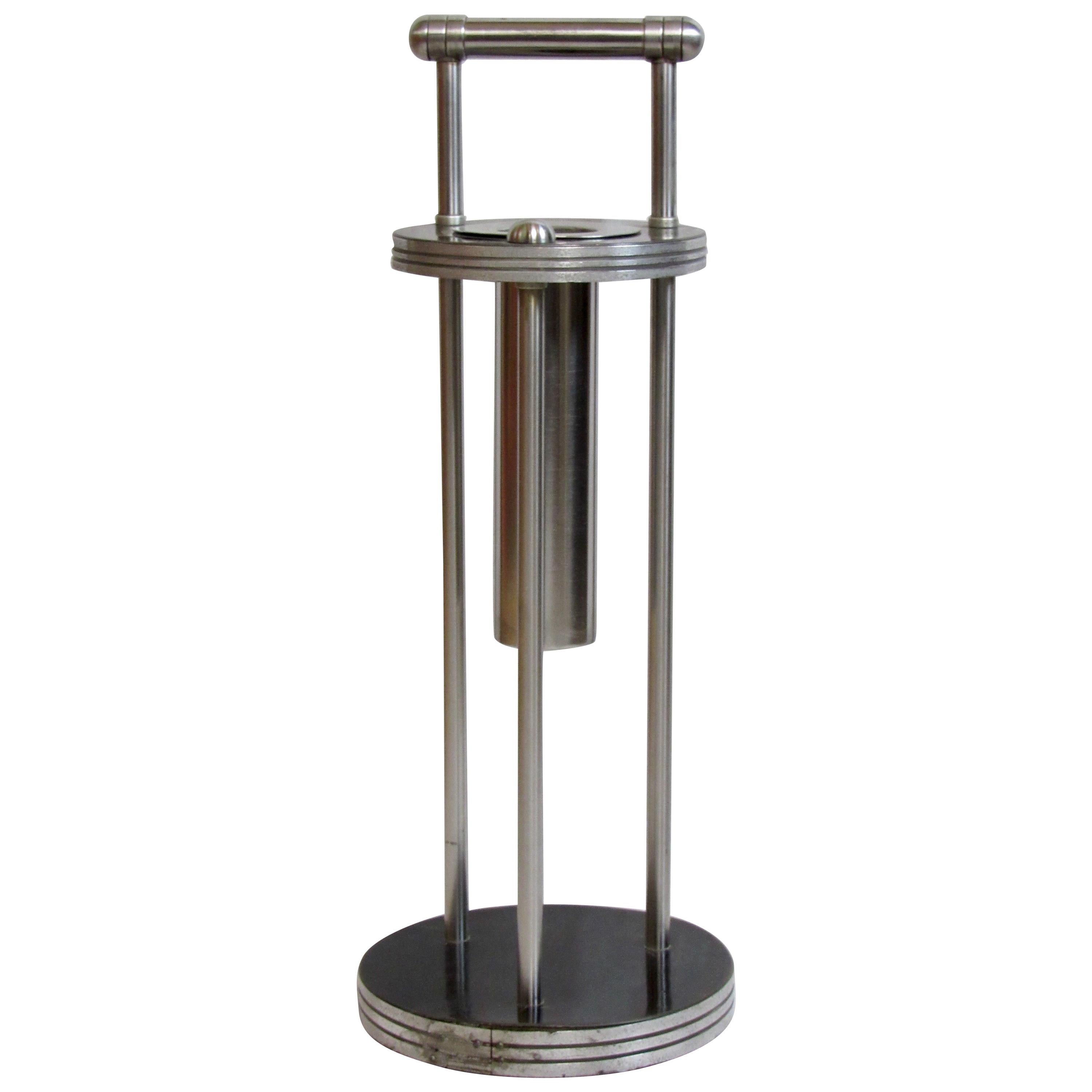 Warren McArthur Stainless Steel Smoking Stand, 1934-1935