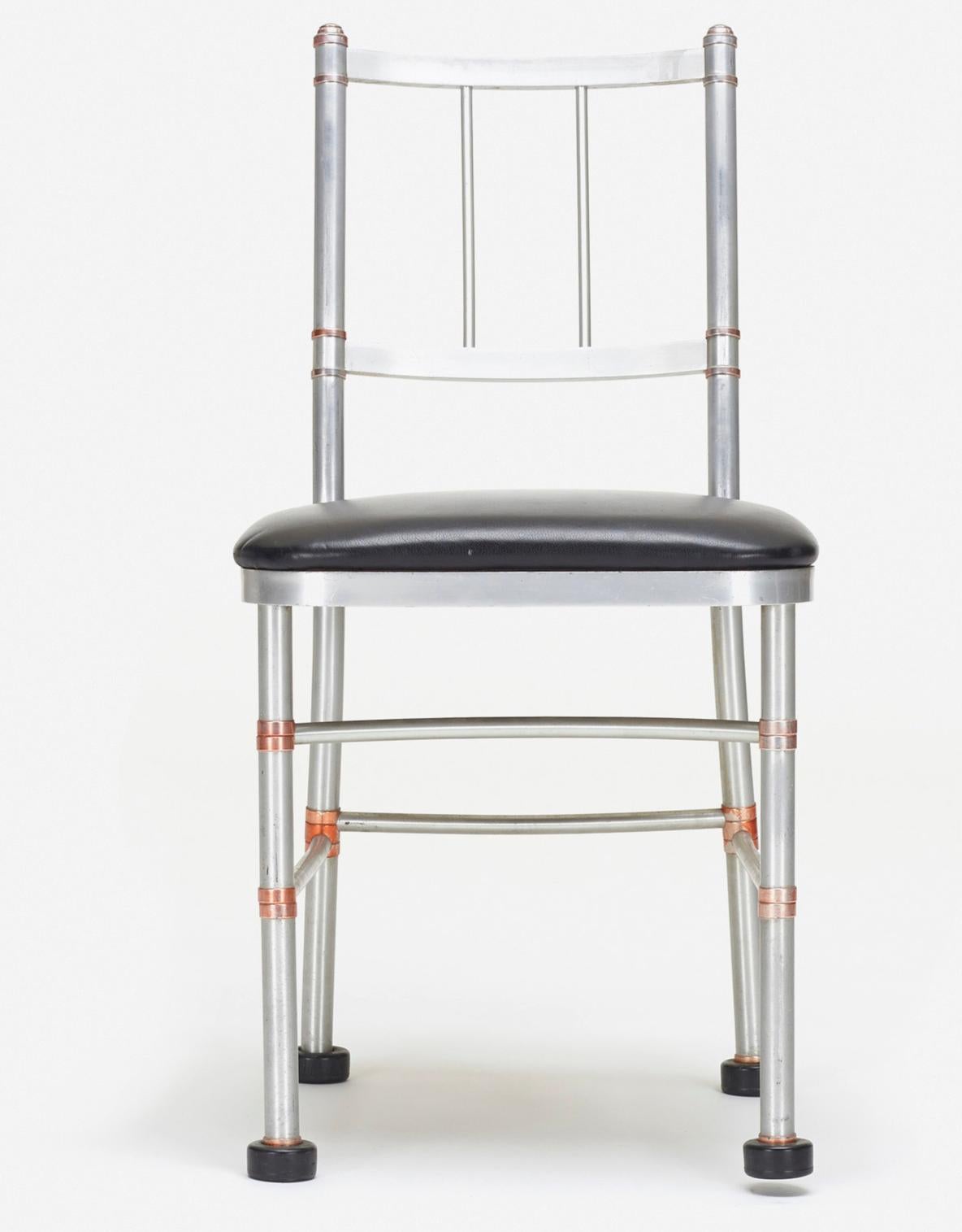 American Warren McArthur Streamline Modern Aluminum Chair, Art Deco, 1930s, USA For Sale