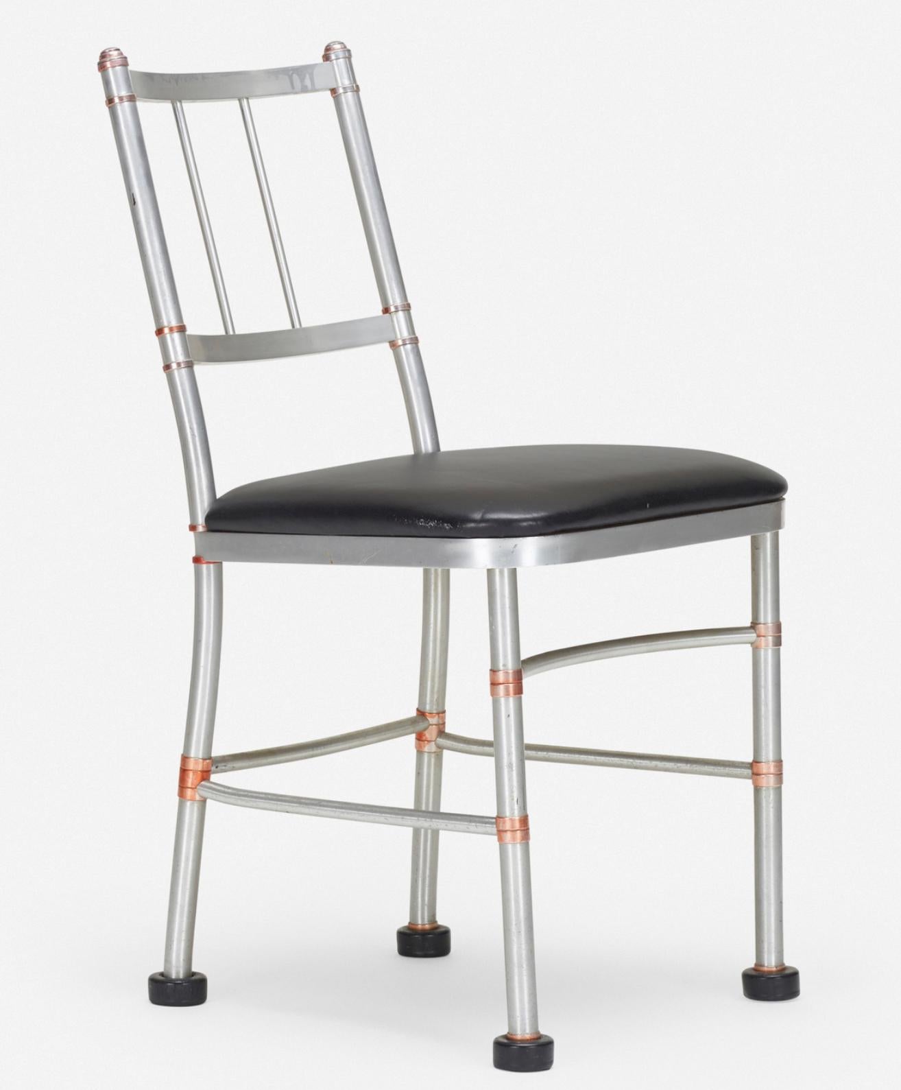 Warren McArthur Streamline Modern Aluminum Chair, Art Deco, 1930s, USA In Good Condition For Sale In Brooklyn, NY