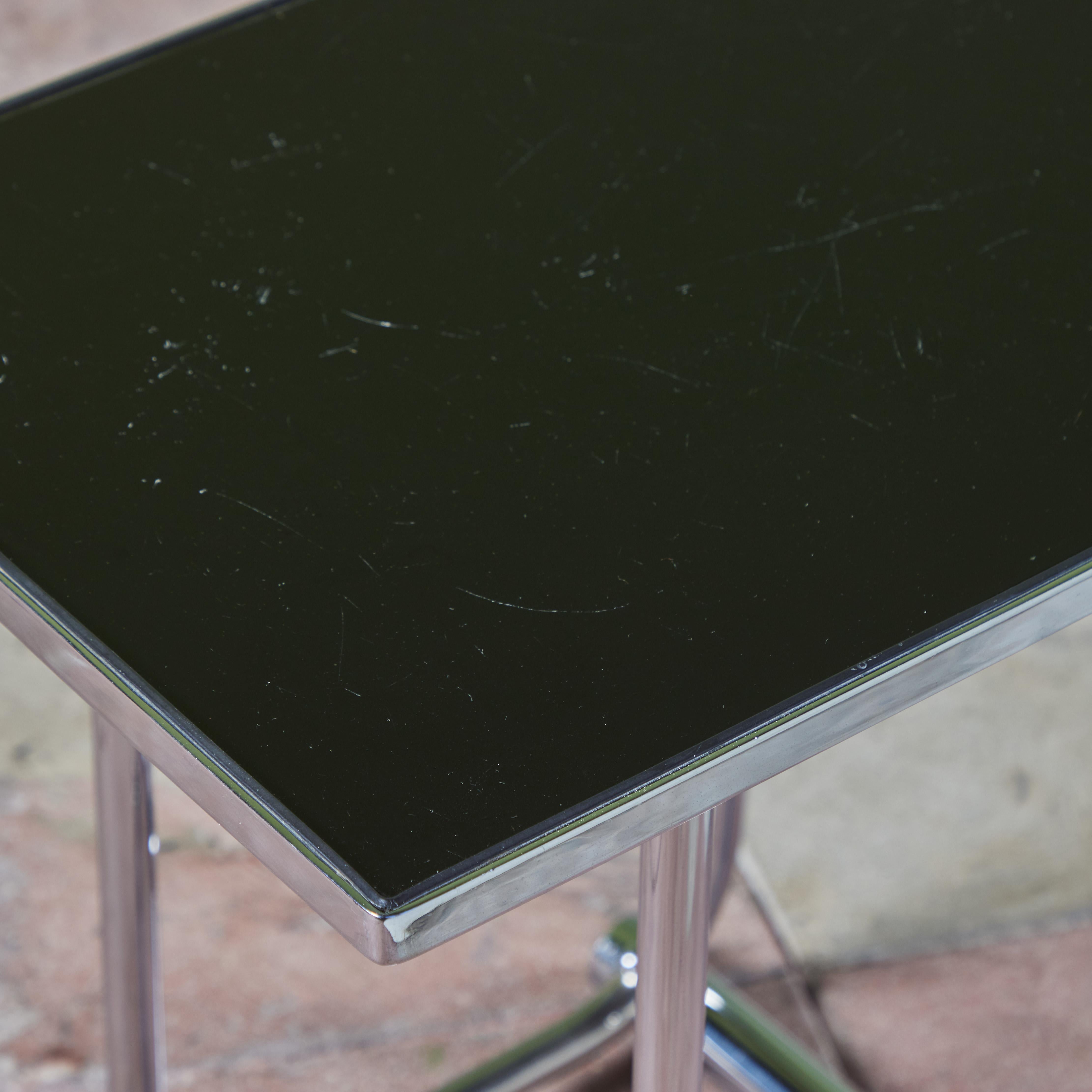 Warren McArthur Style Chrome and Glass Top Side Table 5