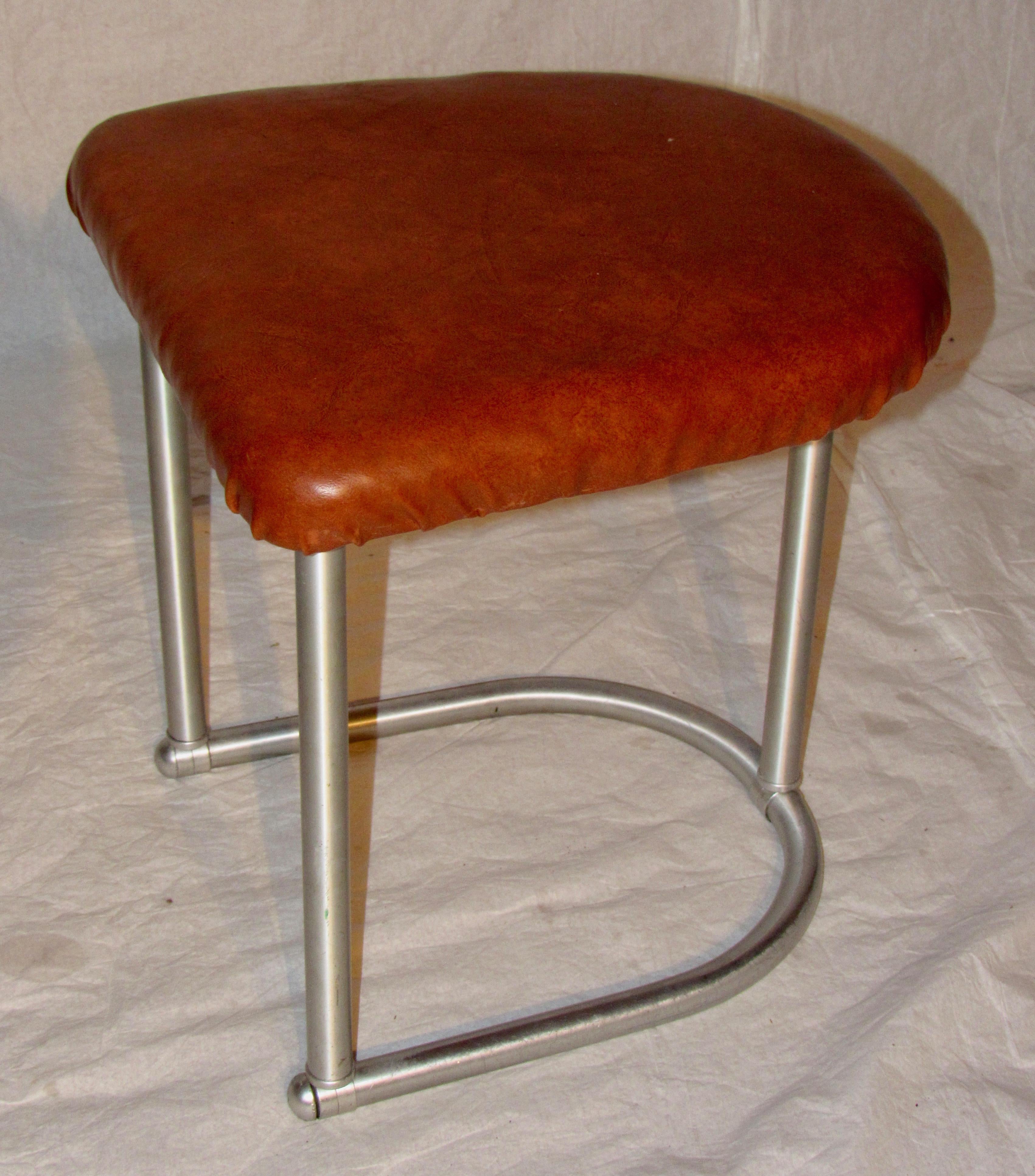 Bauhaus Warren McArthur Vanity Stool Style No. 1131, circa 1936 For Sale