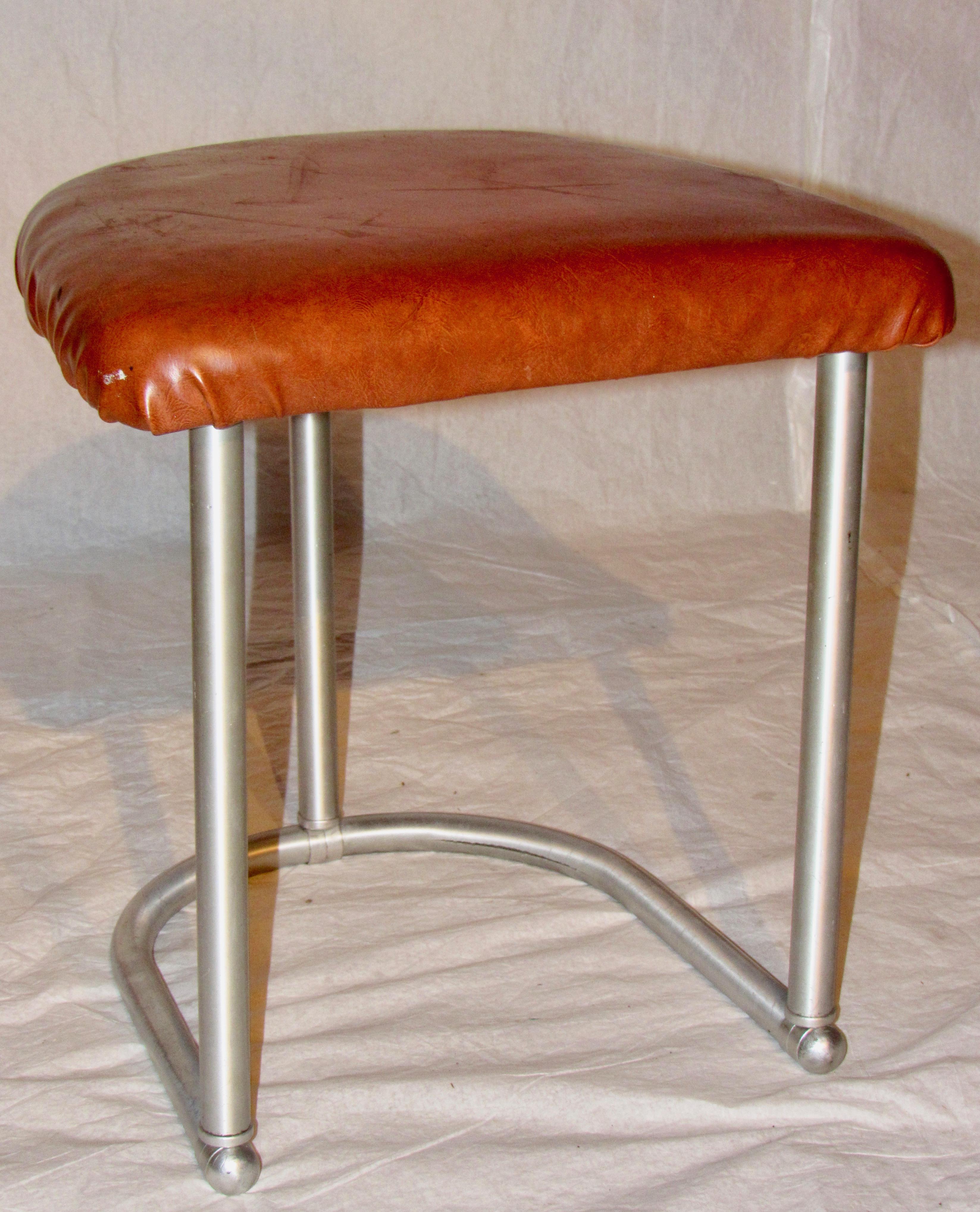 Mid-20th Century Warren McArthur Vanity Stool Style No. 1131, circa 1936 For Sale