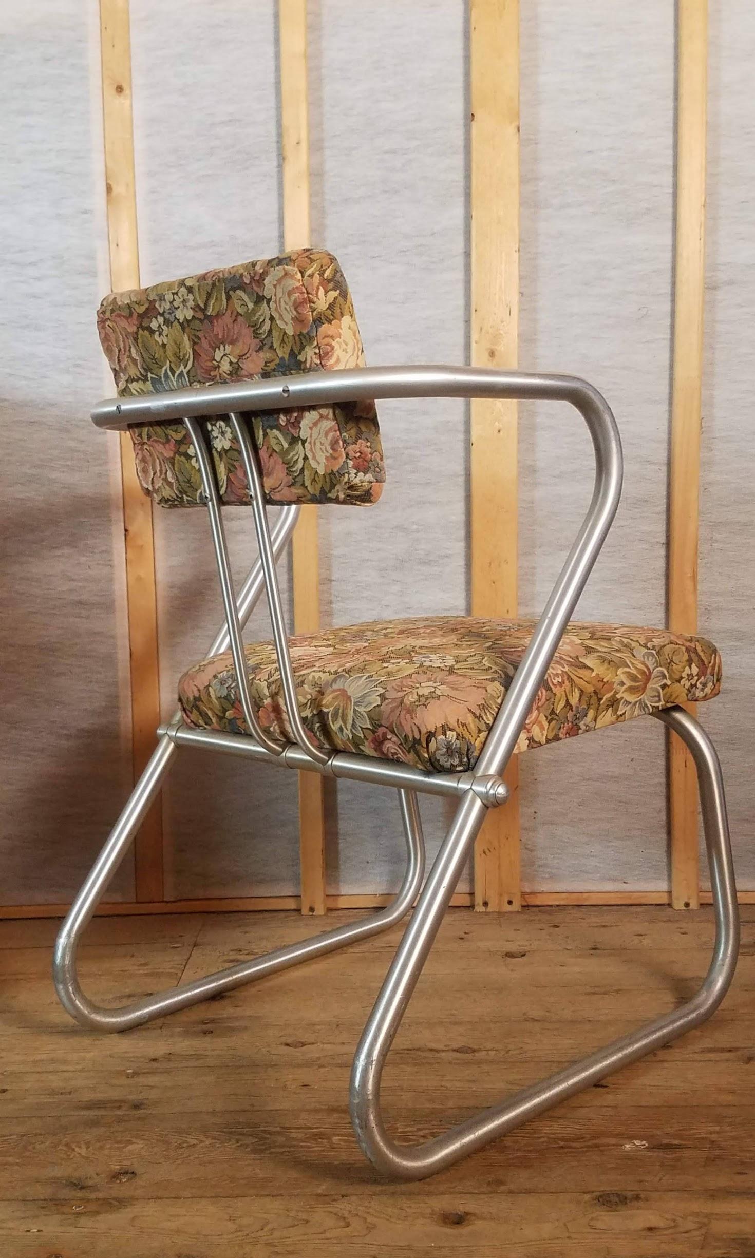 Art Deco Warren McArthur Z Chair Model 708, circa 1938 For Sale