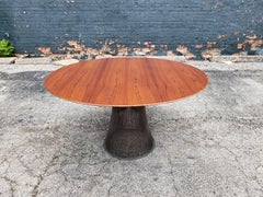 Warren Platner 1960s Early Rosewood and Bronze Dining Table