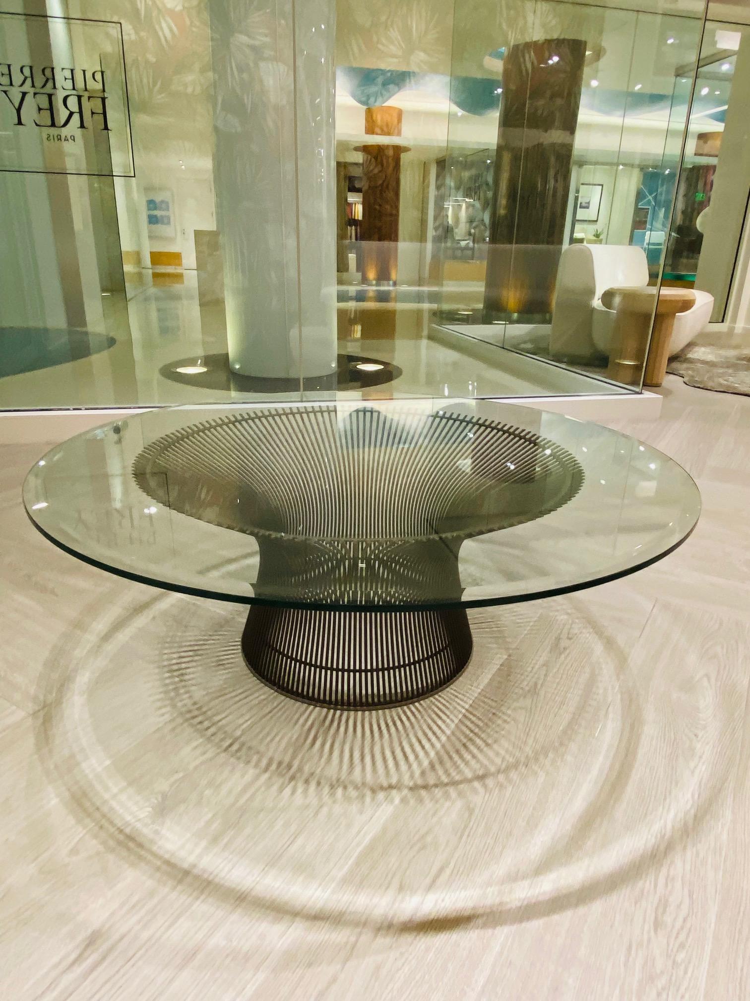Warren Platner Coffee Table in Bronze Designed for Knoll 3
