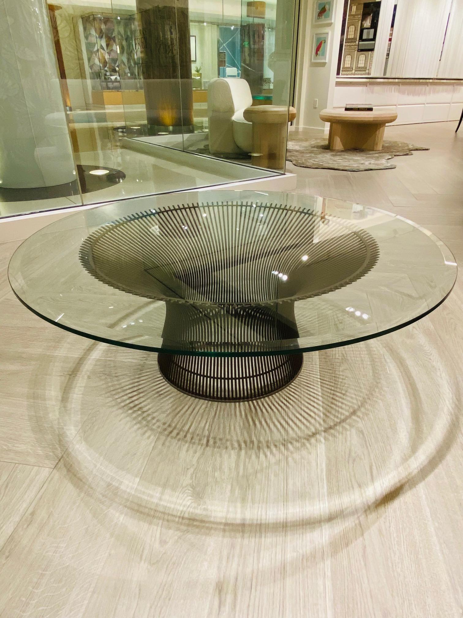 Warren Platner Coffee Table in Bronze Designed for Knoll 4
