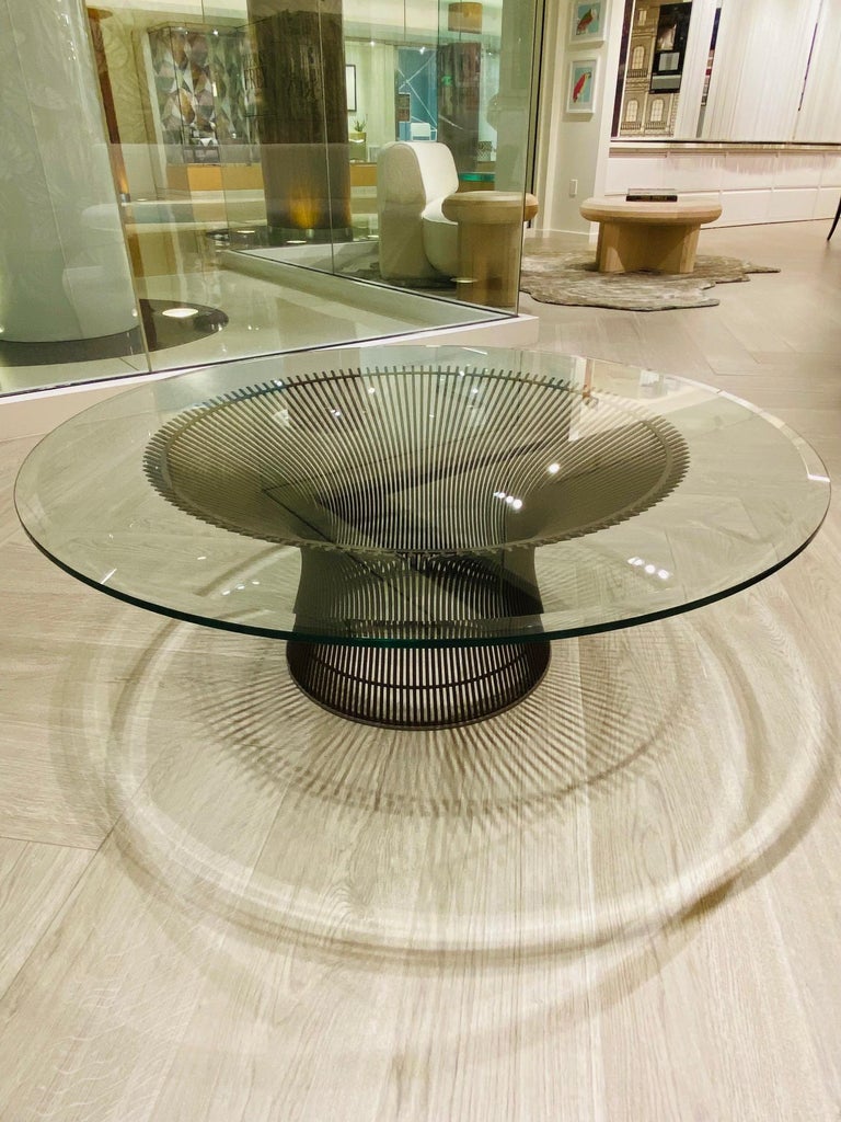 Warren Platner Coffee Table in Bronze Designed for Knoll For Sale 4