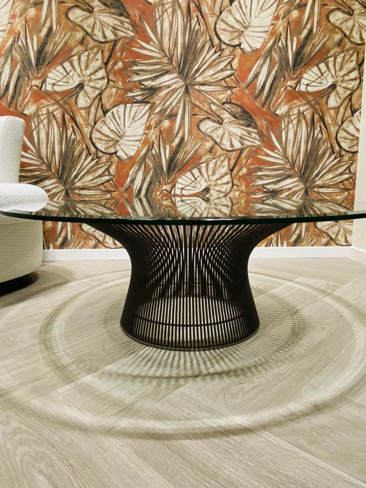 Contemporary Warren Platner Coffee Table in Bronze Designed for Knoll