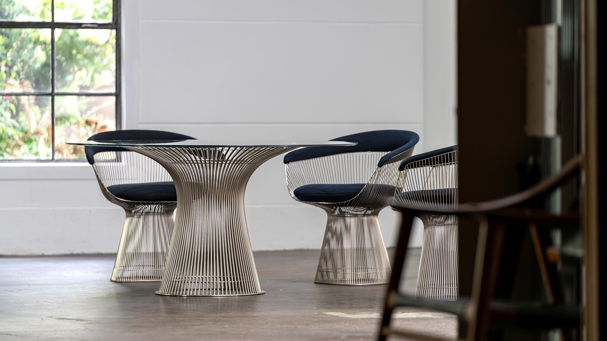 Warren Platner 6x Wire Dining Group Chair & Table 1966 for Knoll International For Sale 2