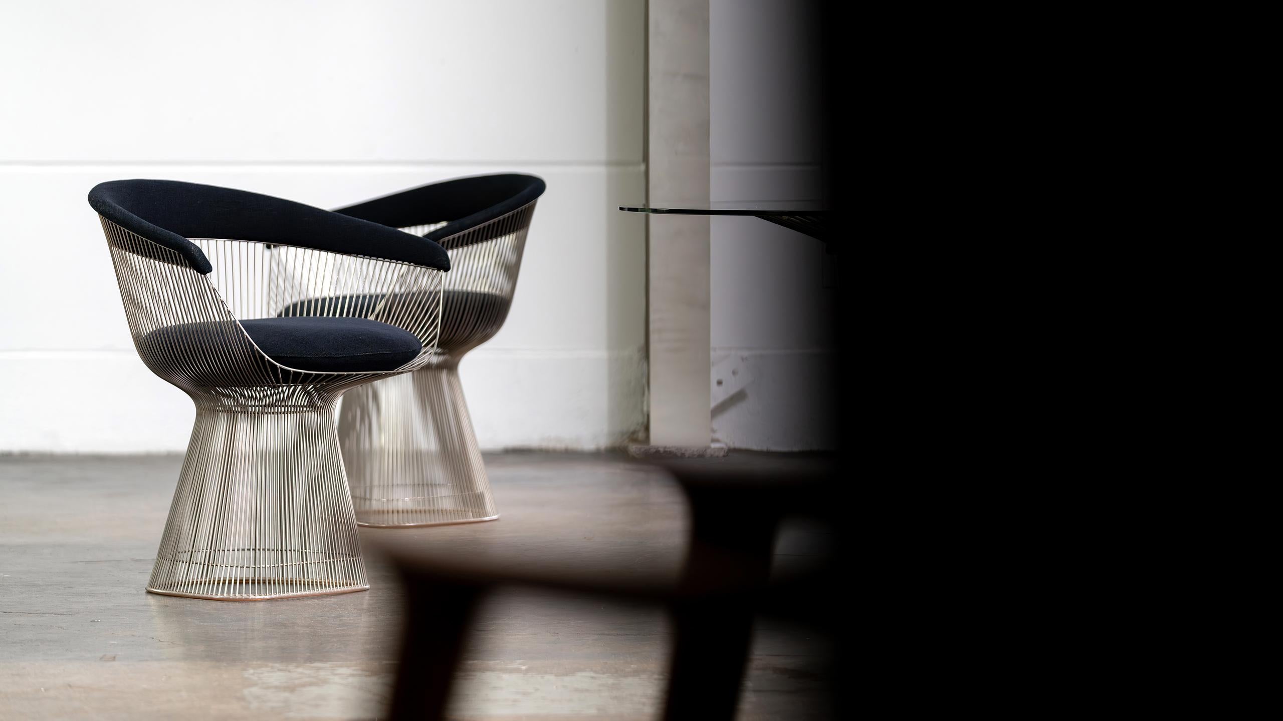 Warren Platner 6x Wire Dining Group Chair & Table 1966 for Knoll International For Sale 3