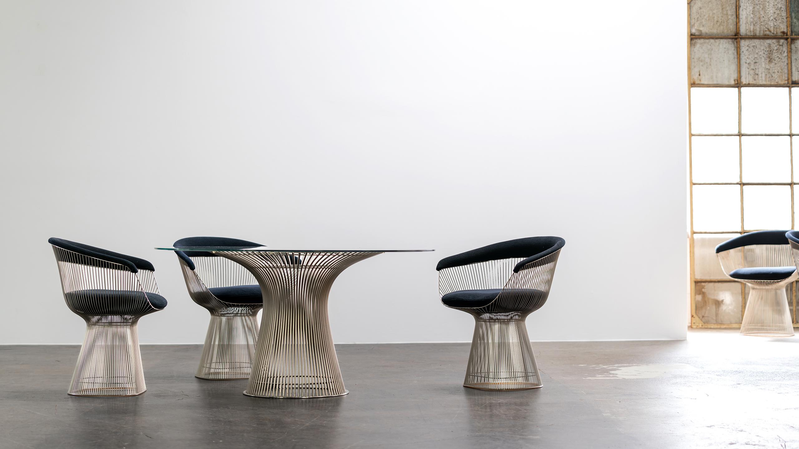Warren Platner 6x Wire Dining Group Chair & Table 1966 for Knoll International For Sale 6
