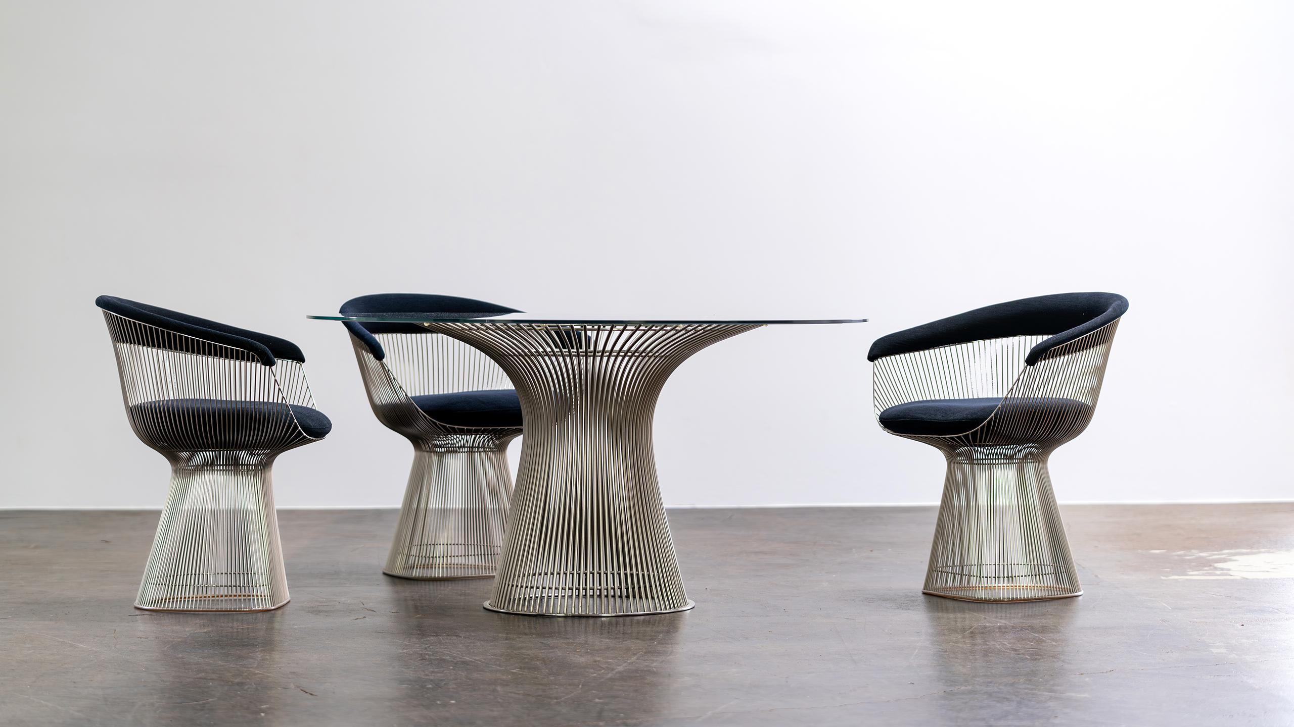 Warren Platner 6x Wire Dining Group Chair & Table 1966 for Knoll International For Sale 7