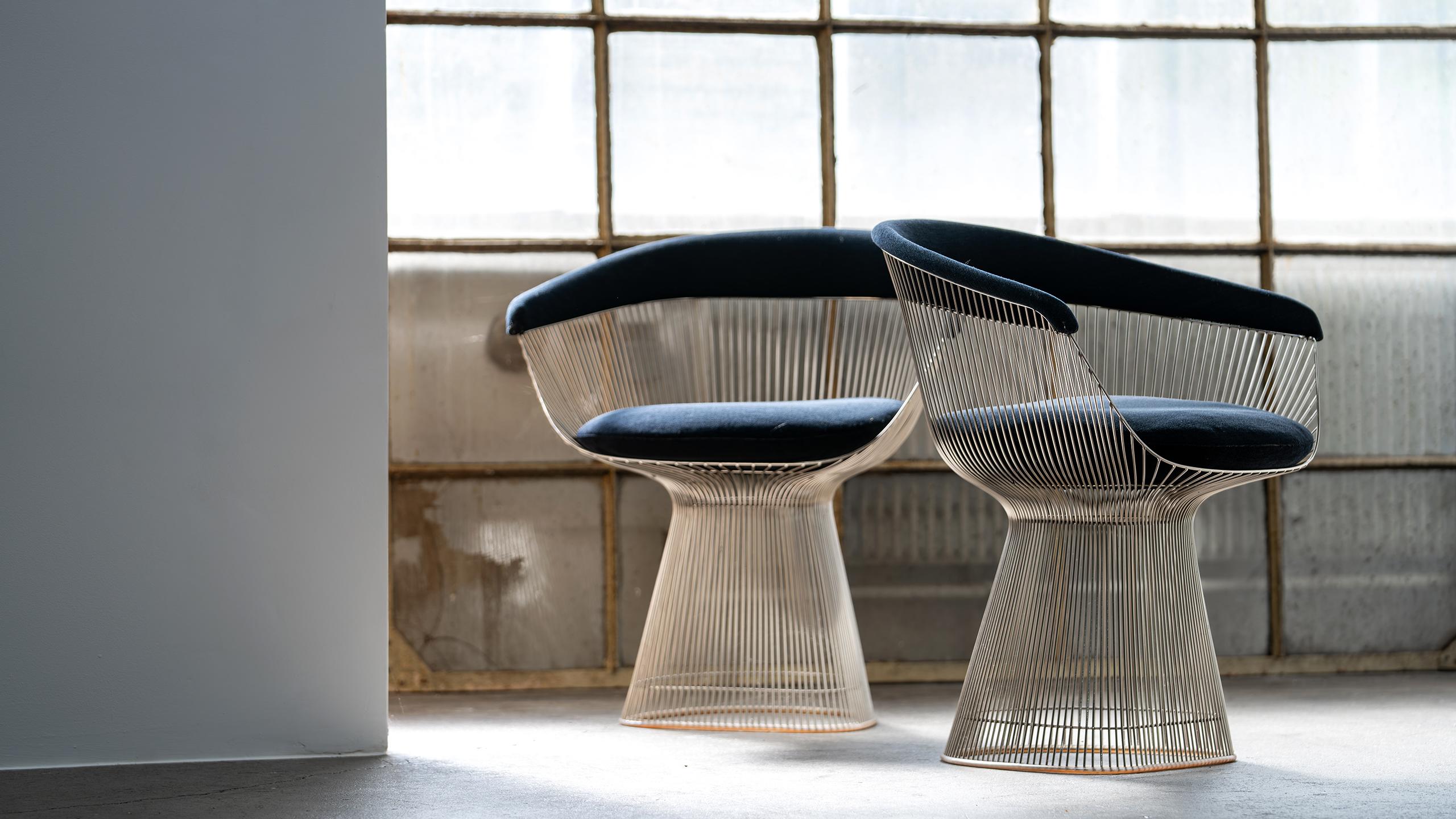 Warren Platner 6x Wire Dining Group Chair & Table 1966 for Knoll International For Sale 8