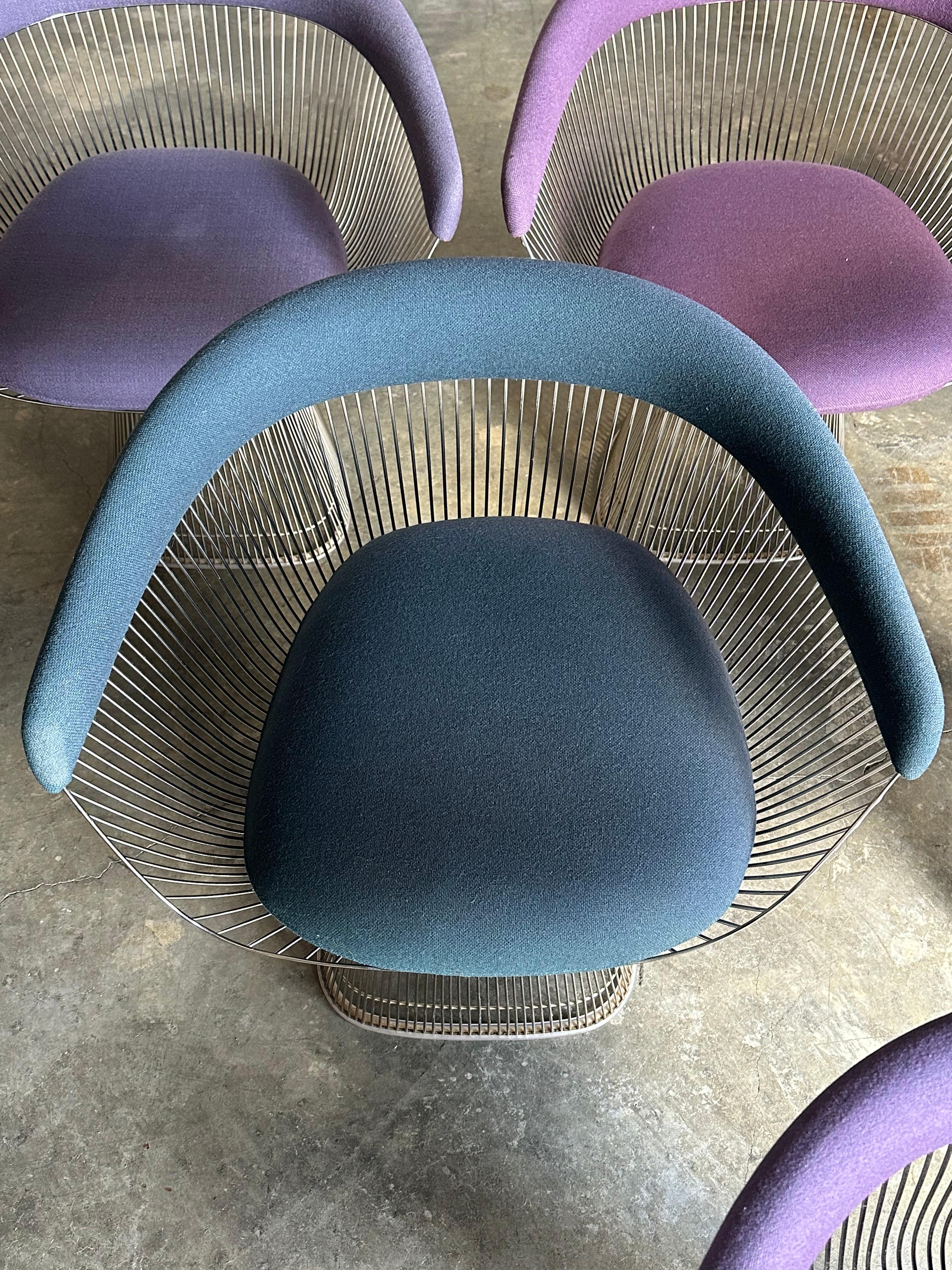 Poltrone Warren Platner per Knoll- Set di 6 in vendita 4