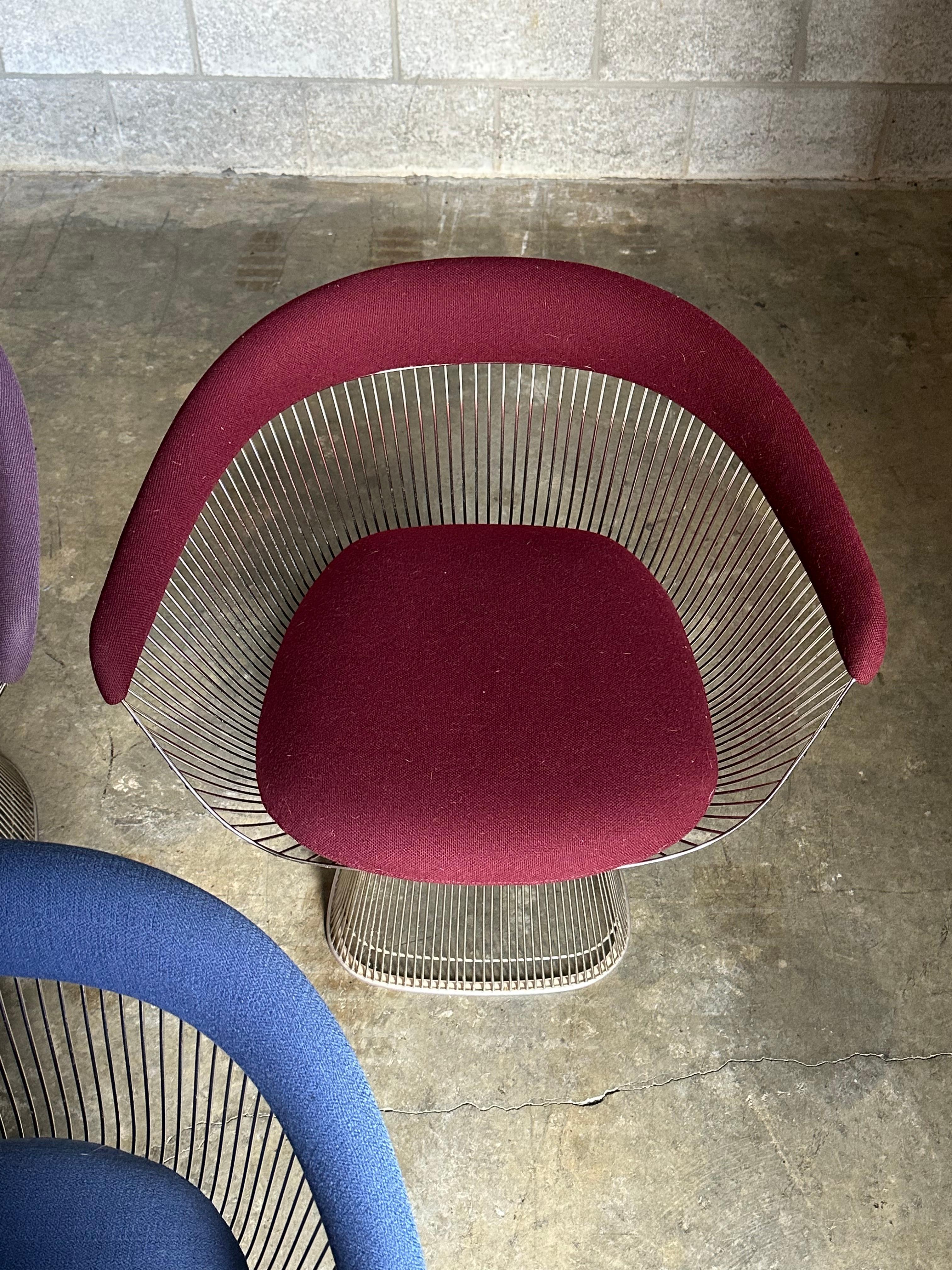 Poltrone Warren Platner per Knoll- Set di 6 in vendita 7