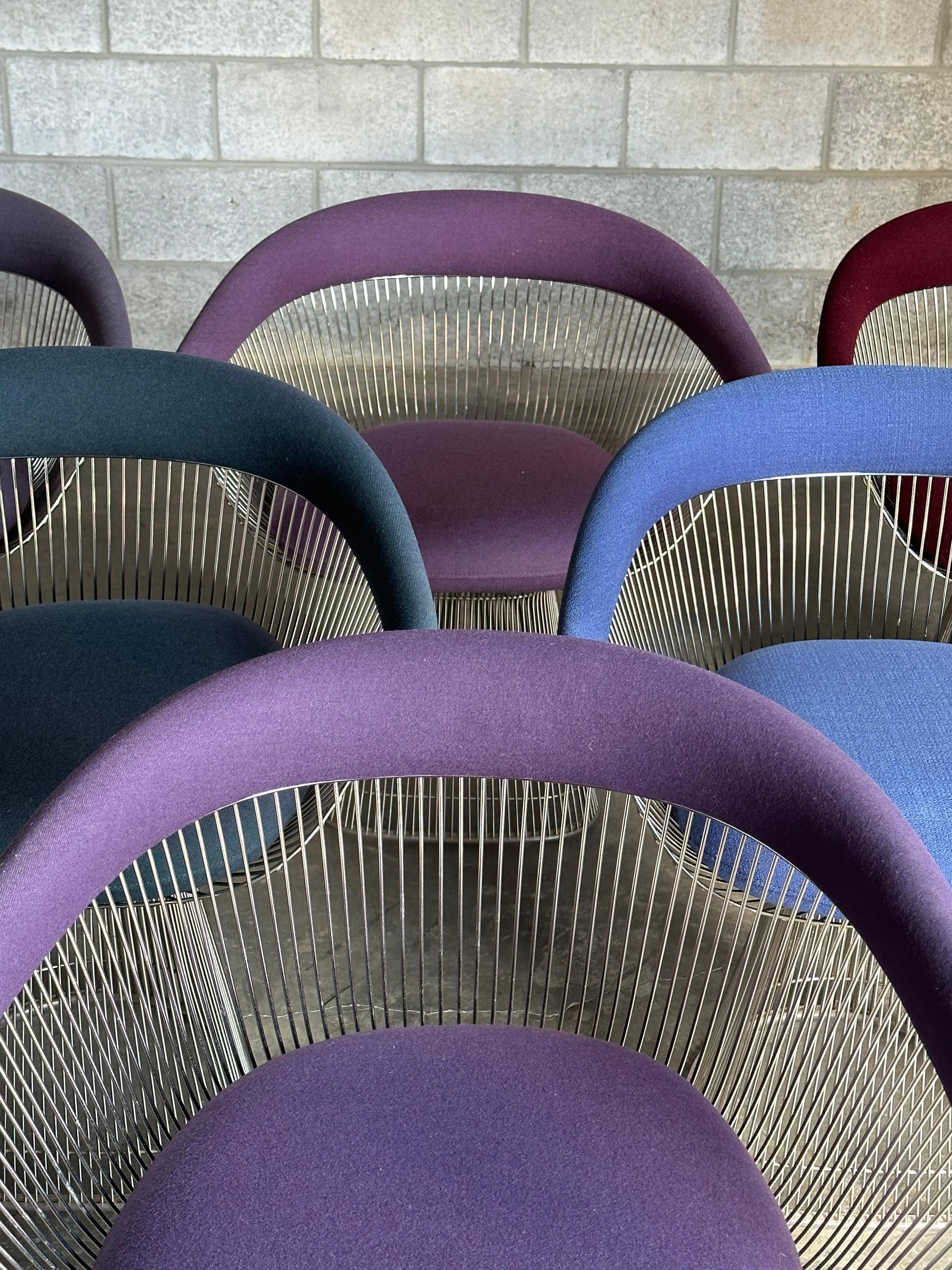 Warren Platner Arm Chairs for Knoll- Set of 6 In Good Condition For Sale In St.Petersburg, FL