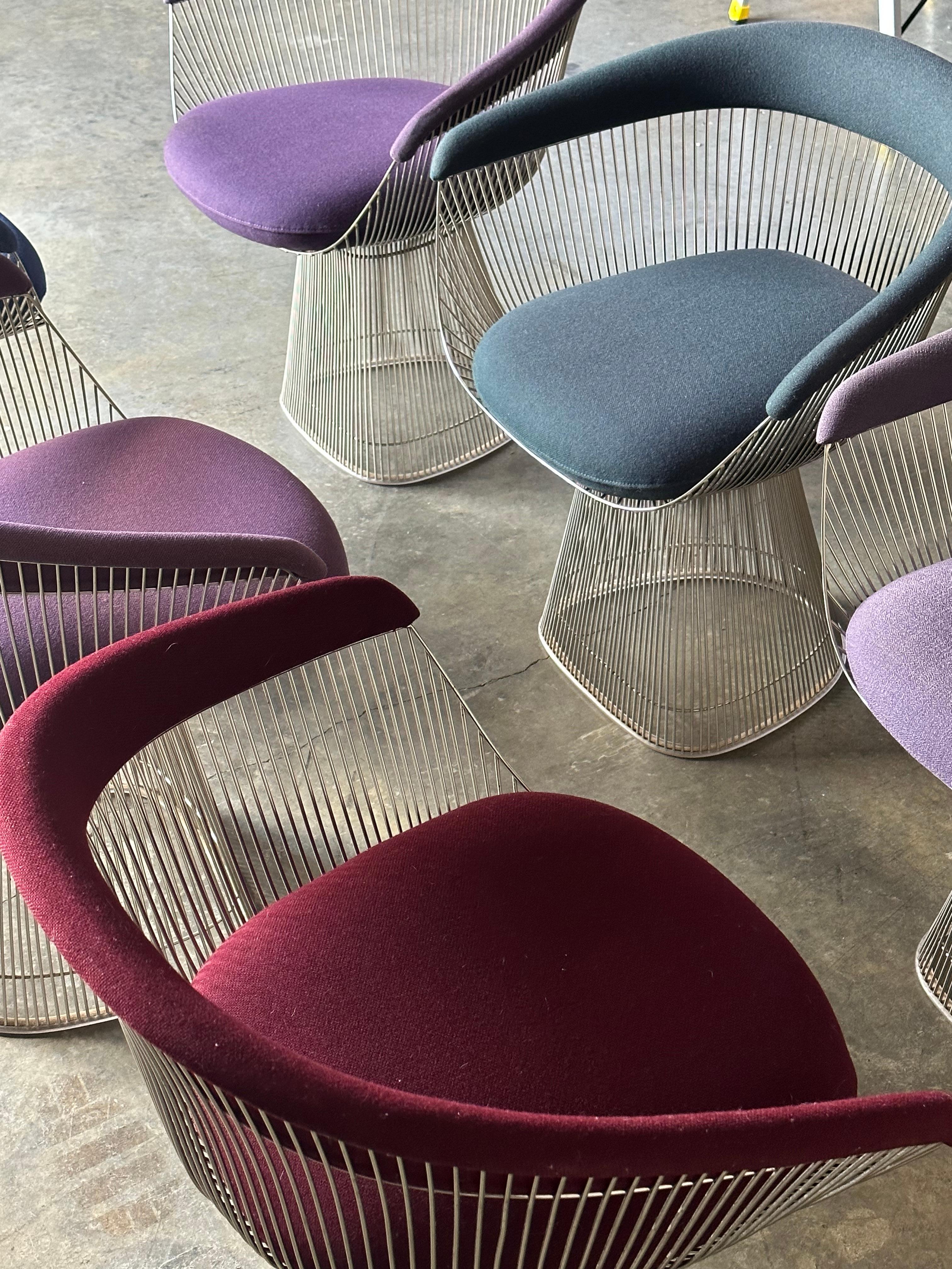 Poltrone Warren Platner per Knoll- Set di 6 in vendita 1