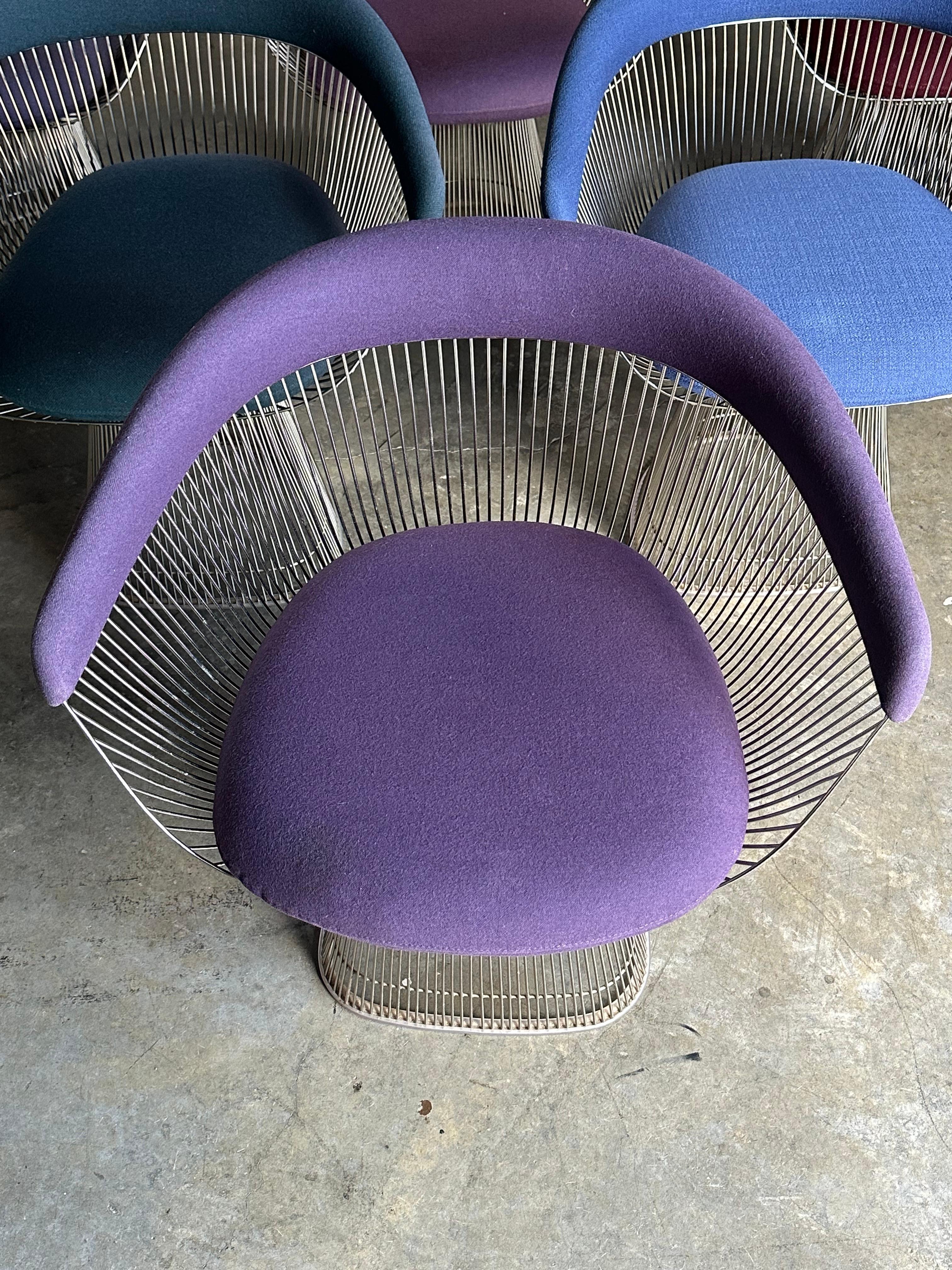 Poltrone Warren Platner per Knoll- Set di 6 in vendita 2