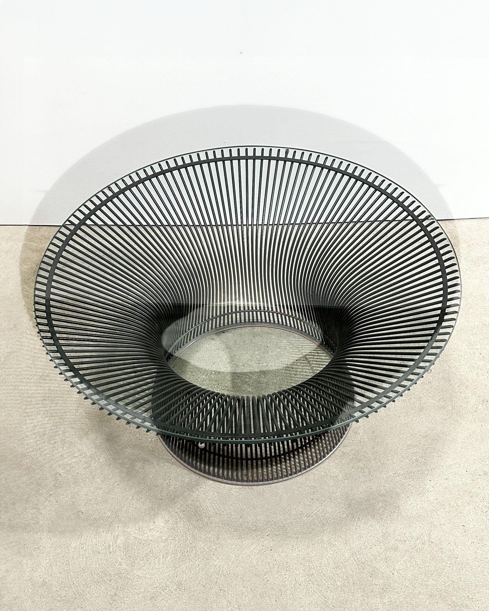 Warren Platner Bronze Base Coffee Table w/Smoked Glass, 1960 For Sale 1