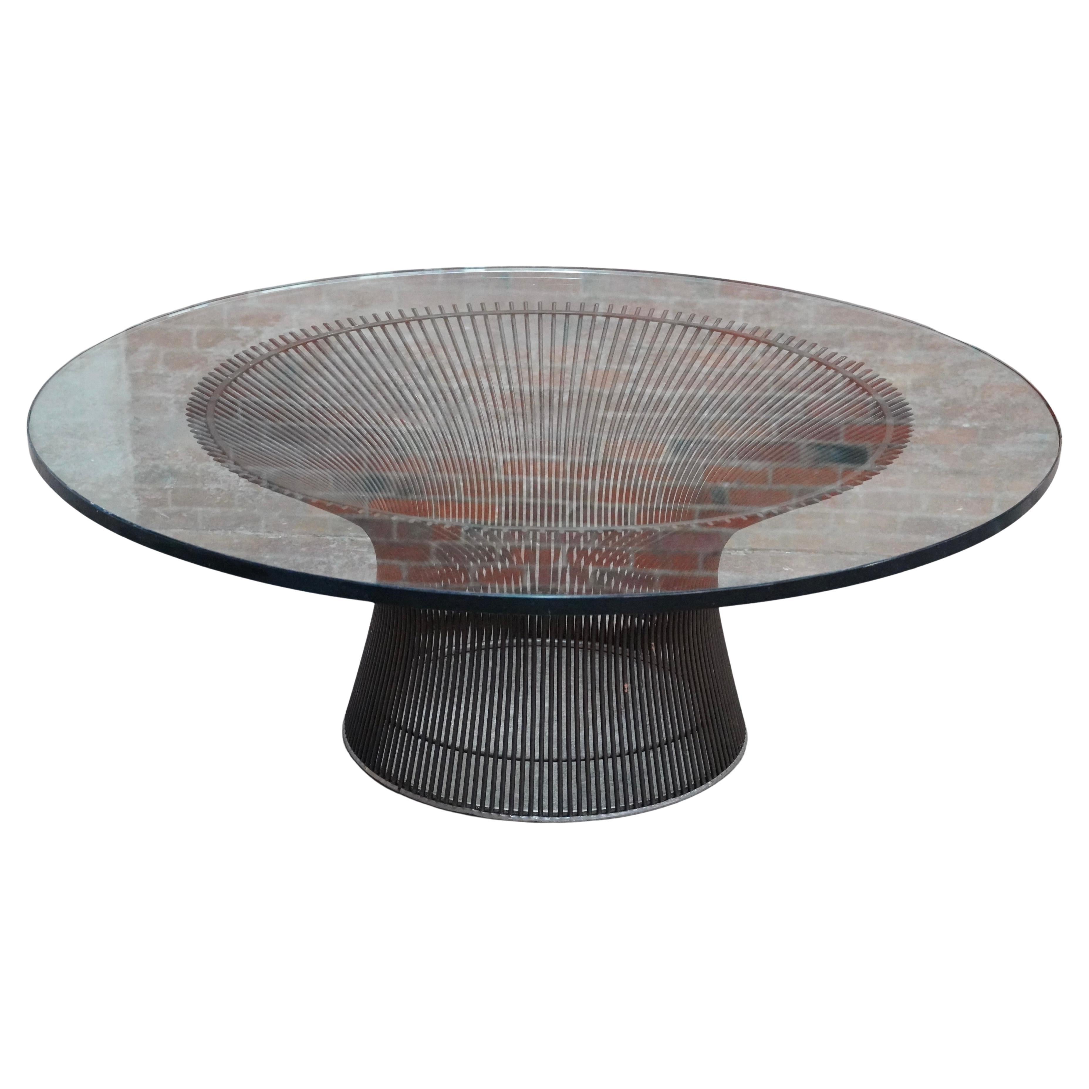 Warren Platner Bronze Coffee Table For Sale
