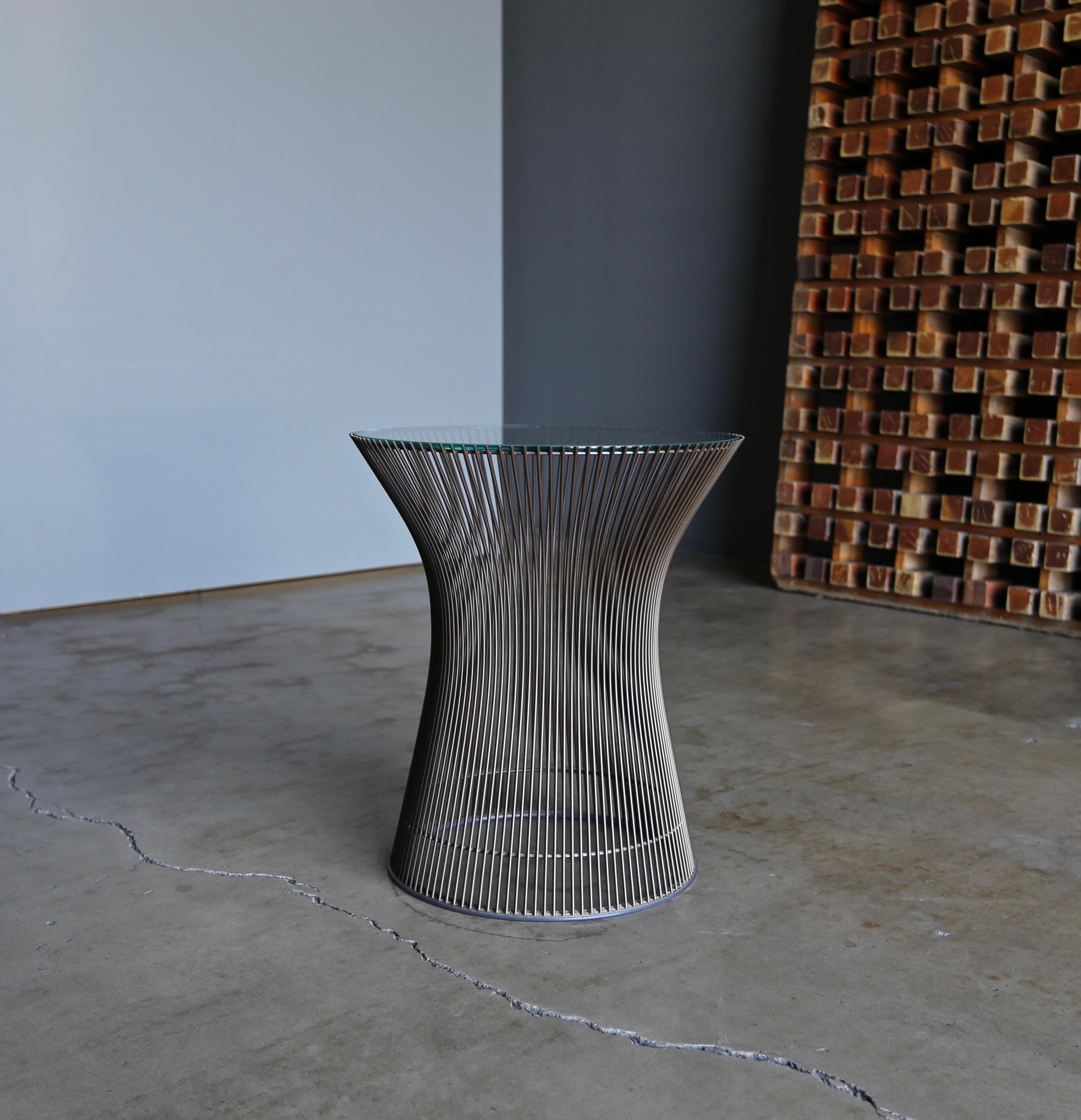 Warren Platner bronze finished occasional table for Knoll, circa 1970.