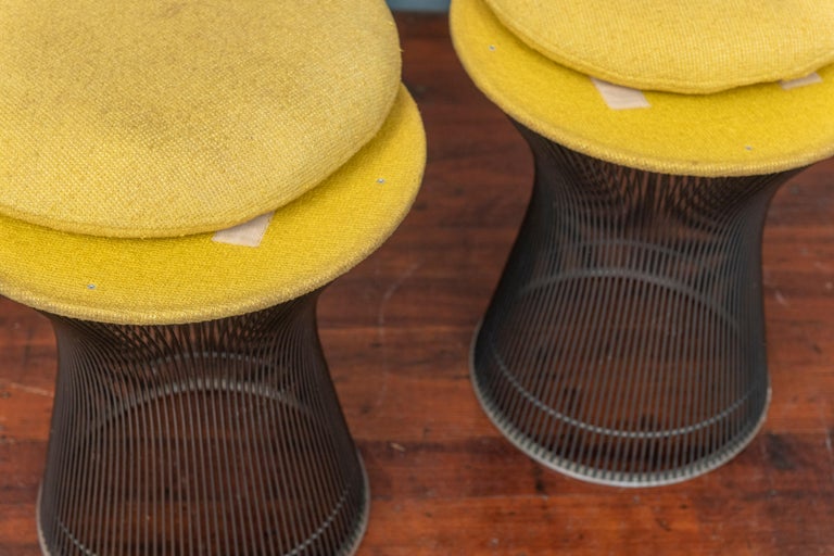 Warren Platner Bronze Stools for Knoll In Good Condition For Sale In San Francisco, CA