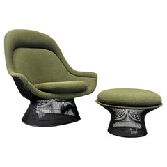 Sedia e ottomana del trono di bronzo di Warren Platner