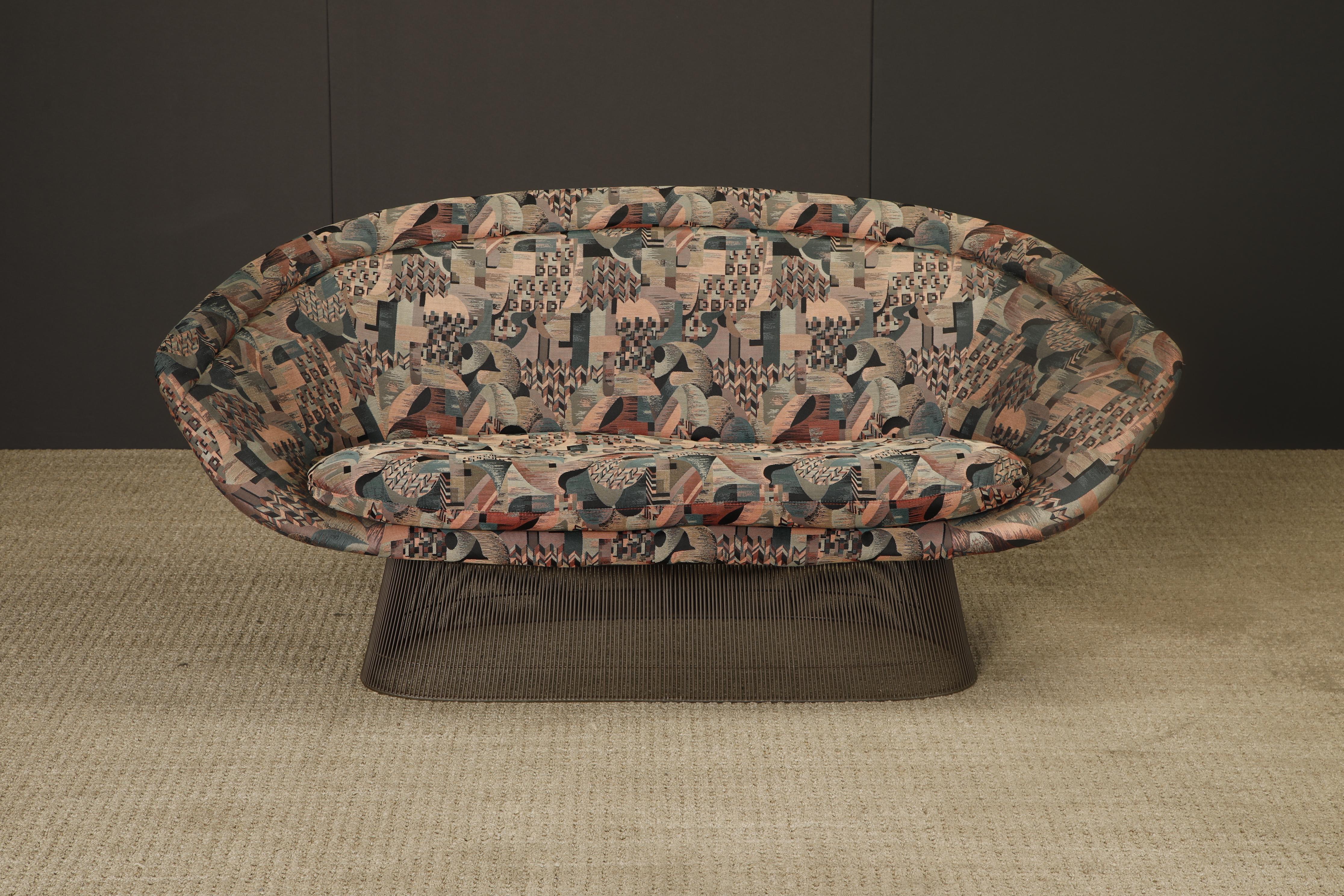 Mid-Century Modern Warren Platner Bronze Wire Sofa for Knoll International, c 1966 For Sale