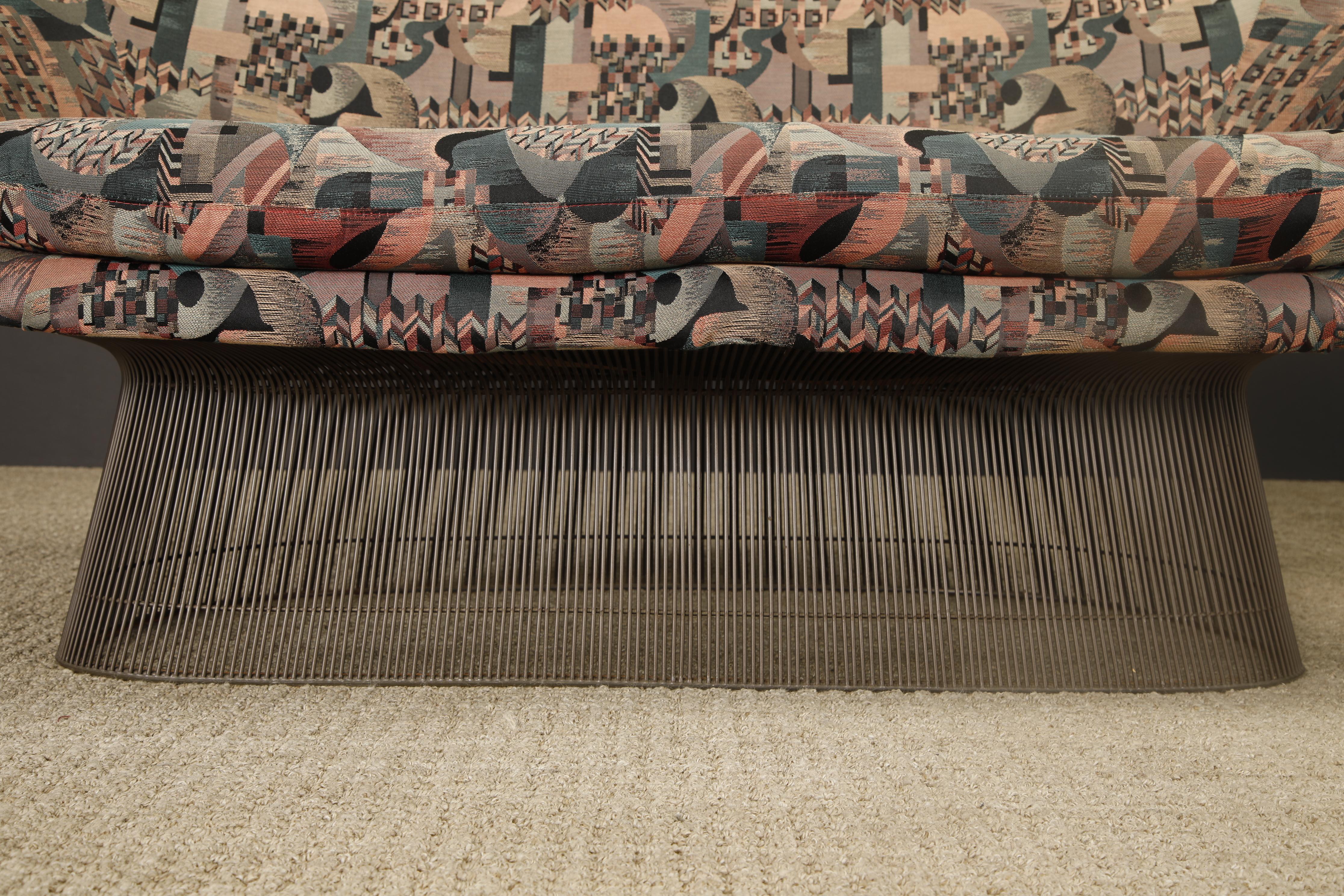 Warren Platner Bronze Wire Sofa for Knoll International, c 1966 In Good Condition For Sale In Los Angeles, CA