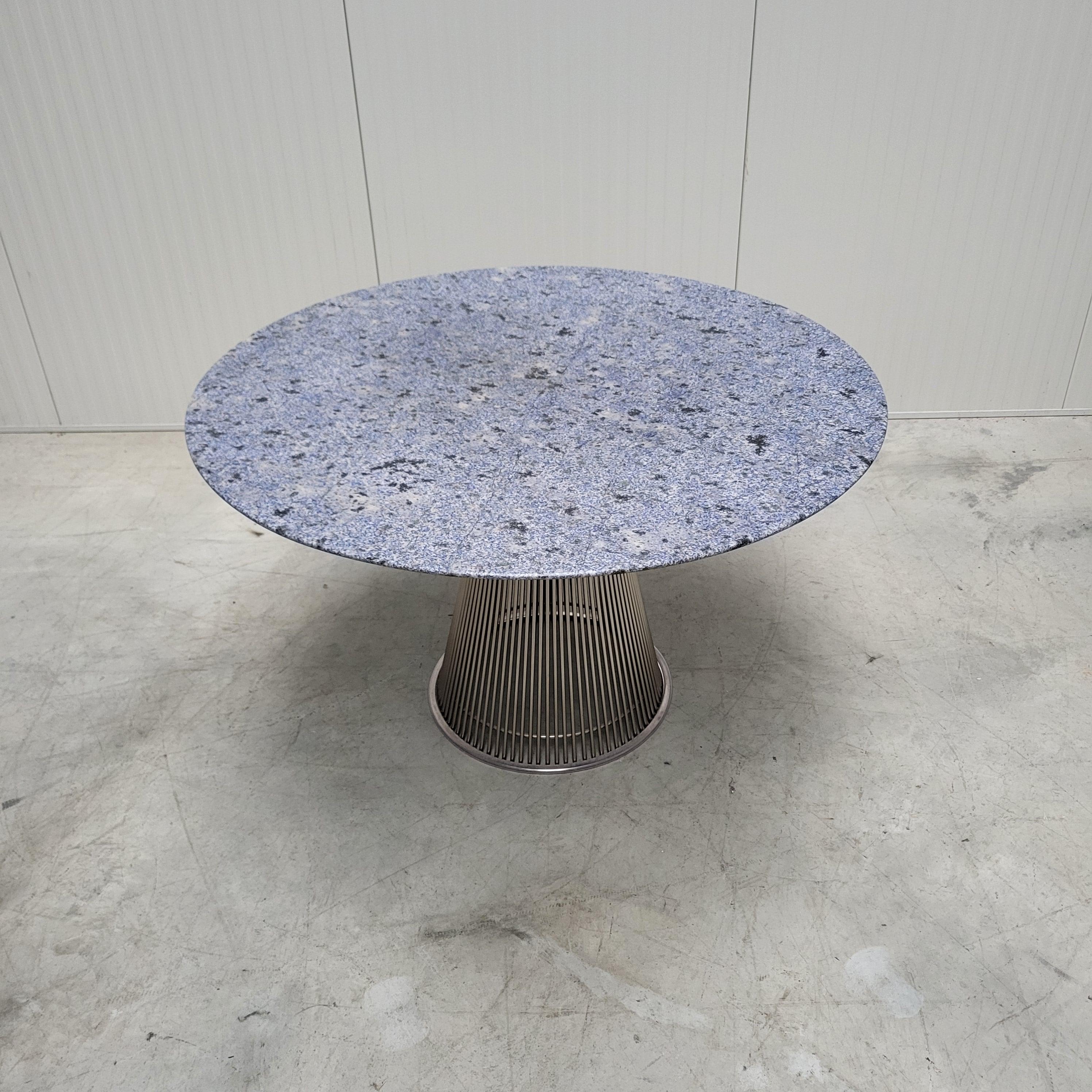 Italian Warren Platner Custom Azul Bahia Dining Table by Knoll 1990s For Sale