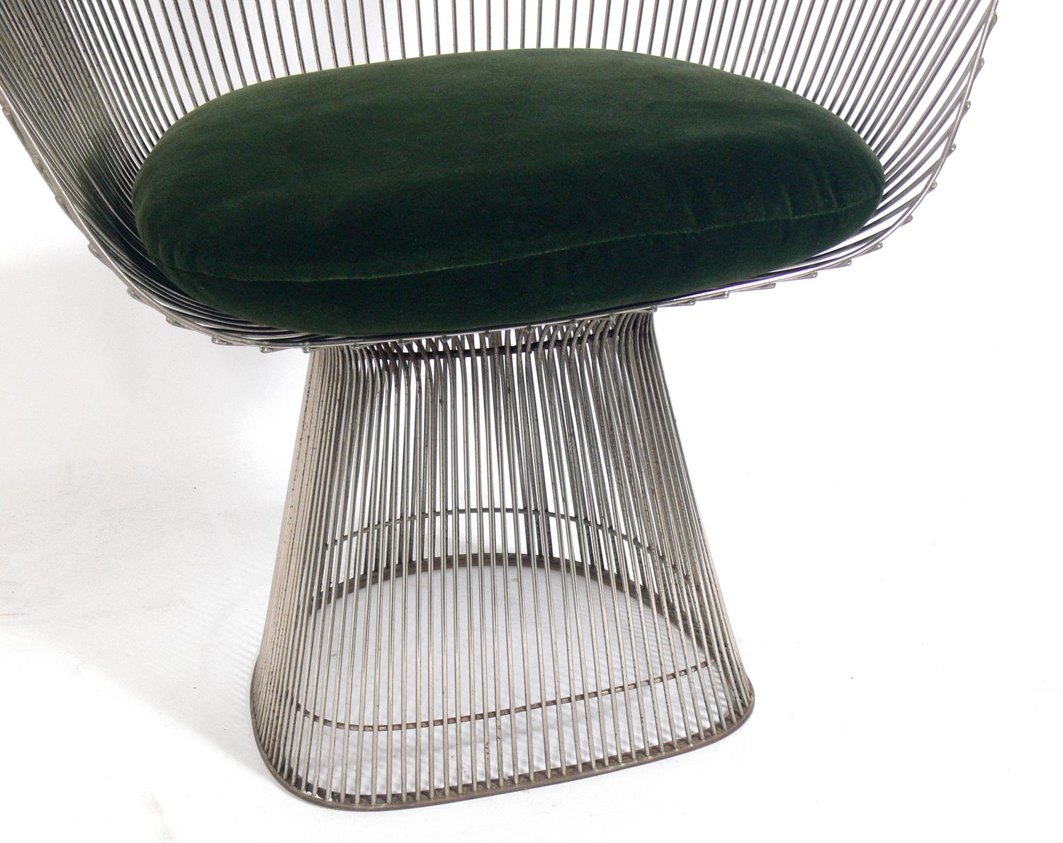 Plated Warren Platner Dining Chairs Set of Six