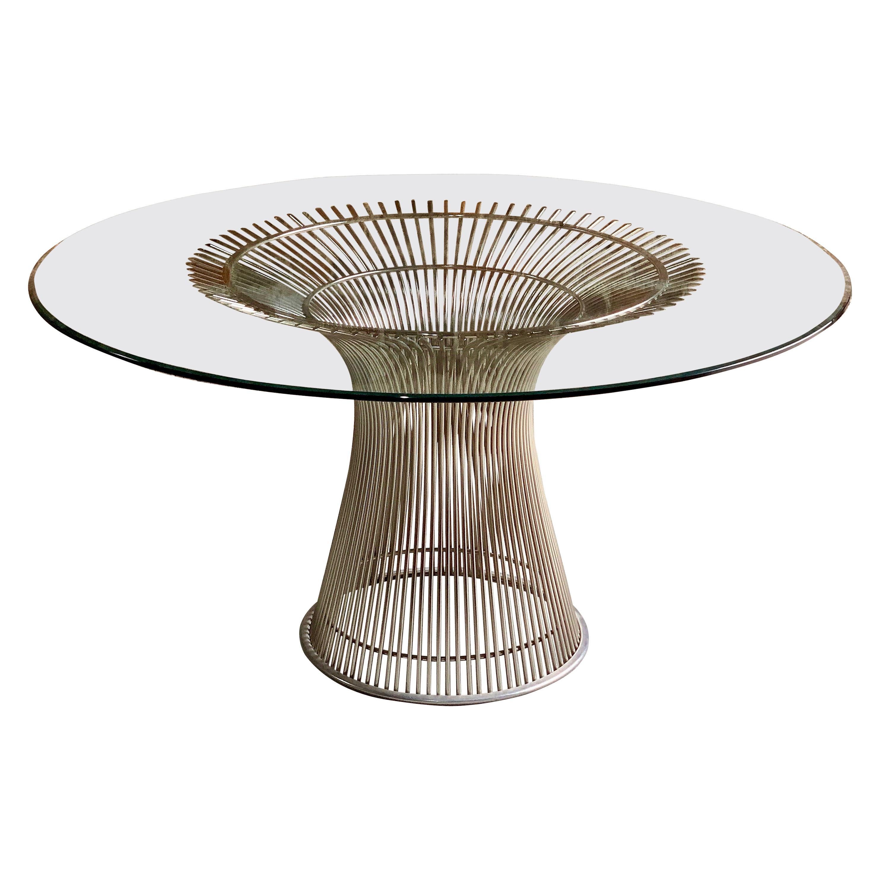 Mid-Century Modern Warren Platner Dining Table & 6 Brno Chairs by Mies van der Rohe by Knoll Studio