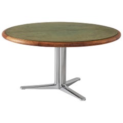Warren Platner Dining Table for Knoll with Green Leather Top