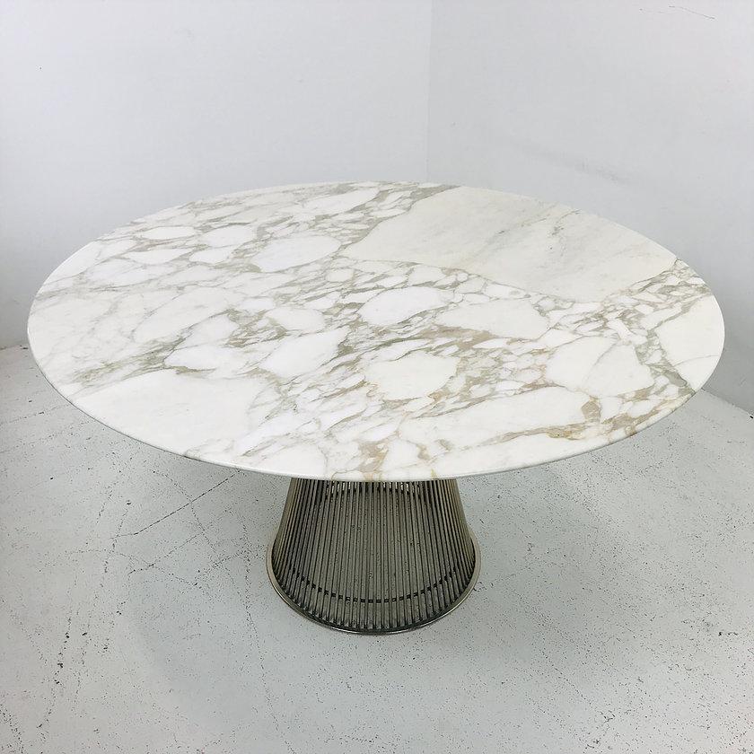 Warren Platner Dining Table with Carrara Marble Top 2