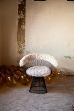 Warren Platner Early Bronze Chair in Raf Simons Mohair