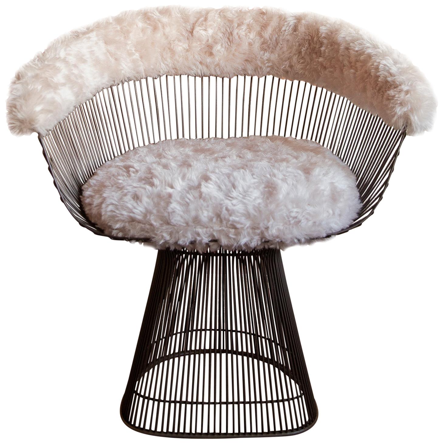 Warren Platner Early Bronze Chair in Raf Simons Mohair