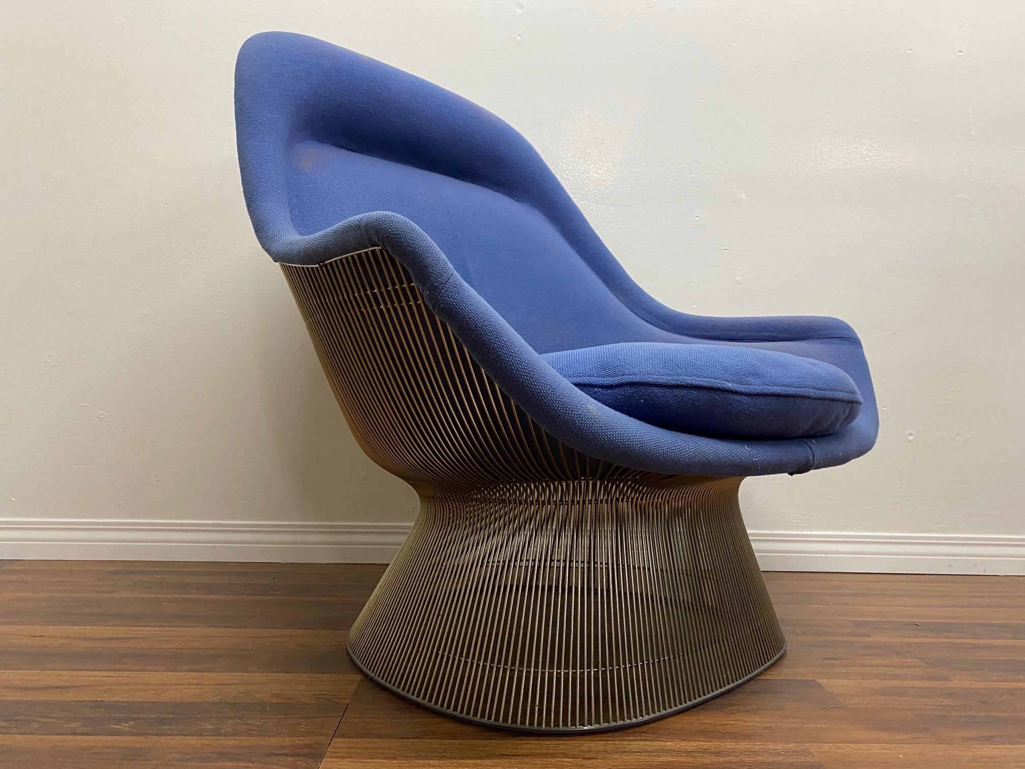 American Warren Platner Easy Chair and Ottoman for Knoll