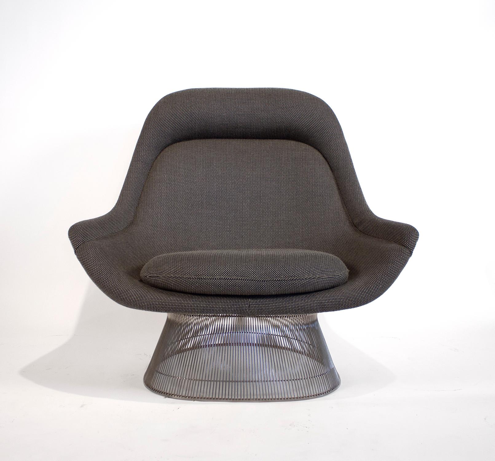 Warren Platner Easy Chair for Knoll in Original Wool High Back Lounge, 1970s 3