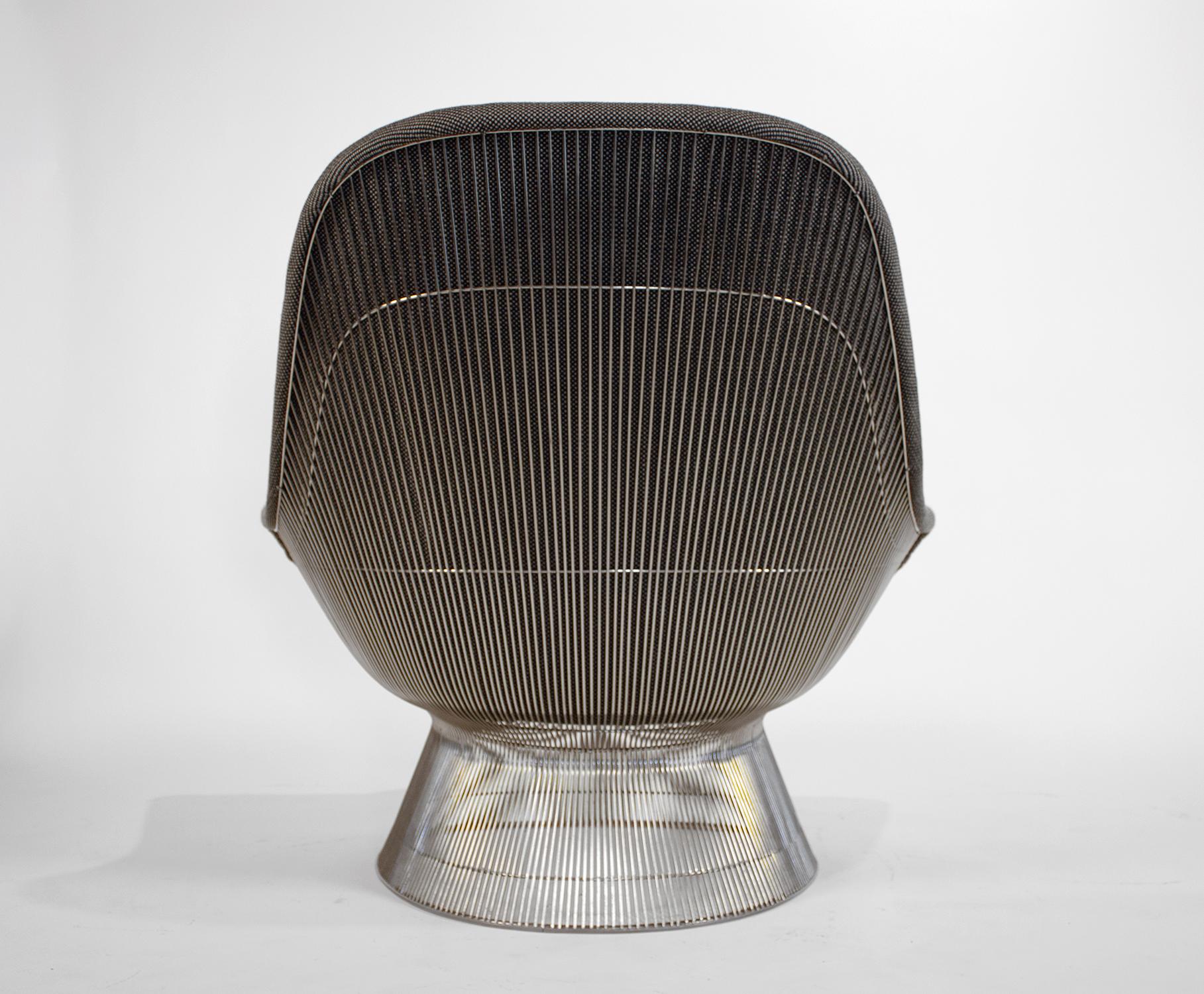 20th Century Warren Platner Easy Chair for Knoll in Original Wool High Back Lounge, 1970s