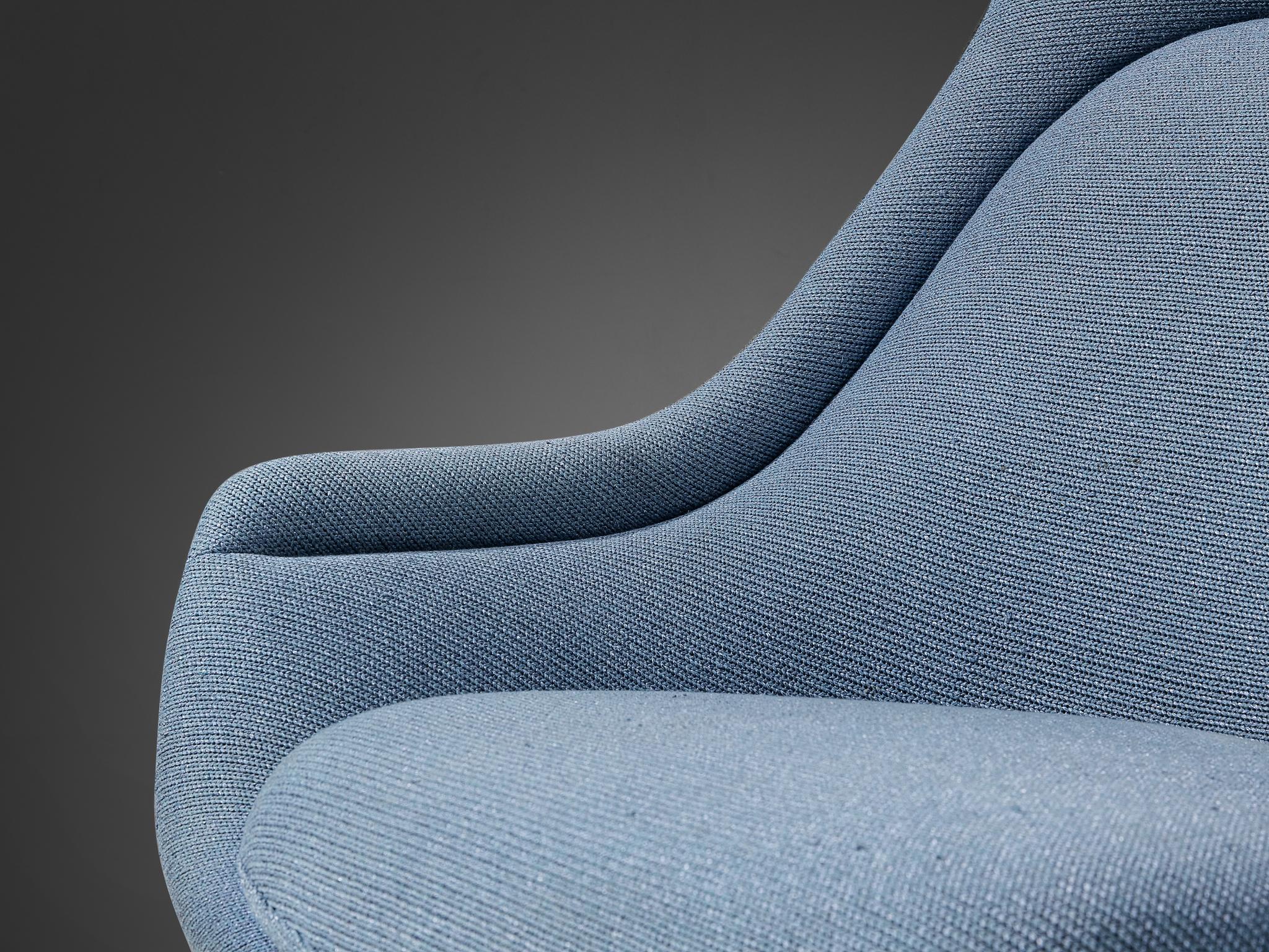 Warren Platner Easy Chair in Baby Blue Upholstery In Good Condition In Waalwijk, NL