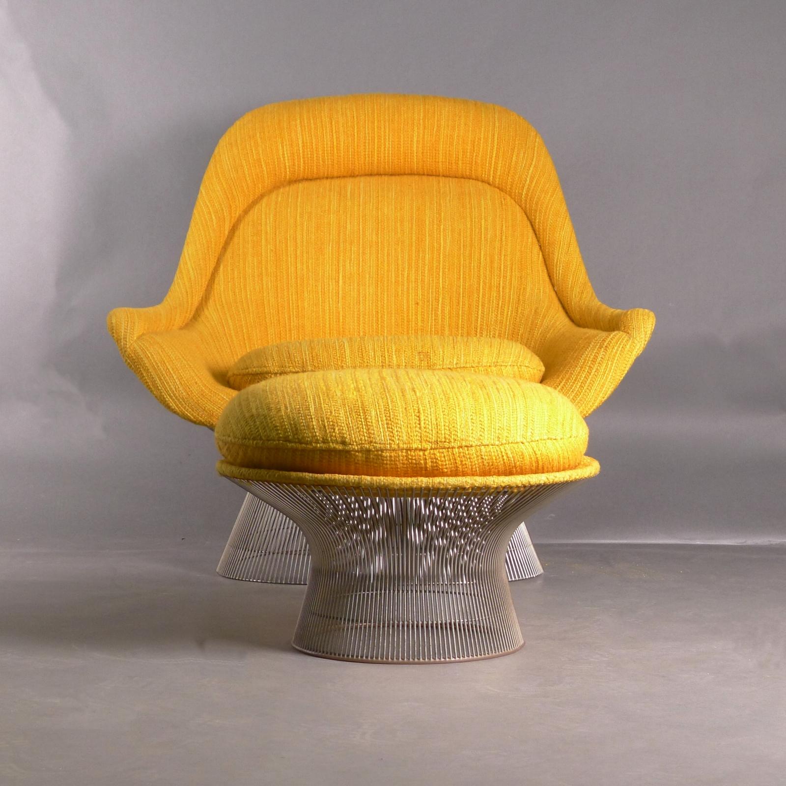 American Warren Platner, Easy Lounge Chair and Ottoman, Knoll Intl, original 1972 example For Sale