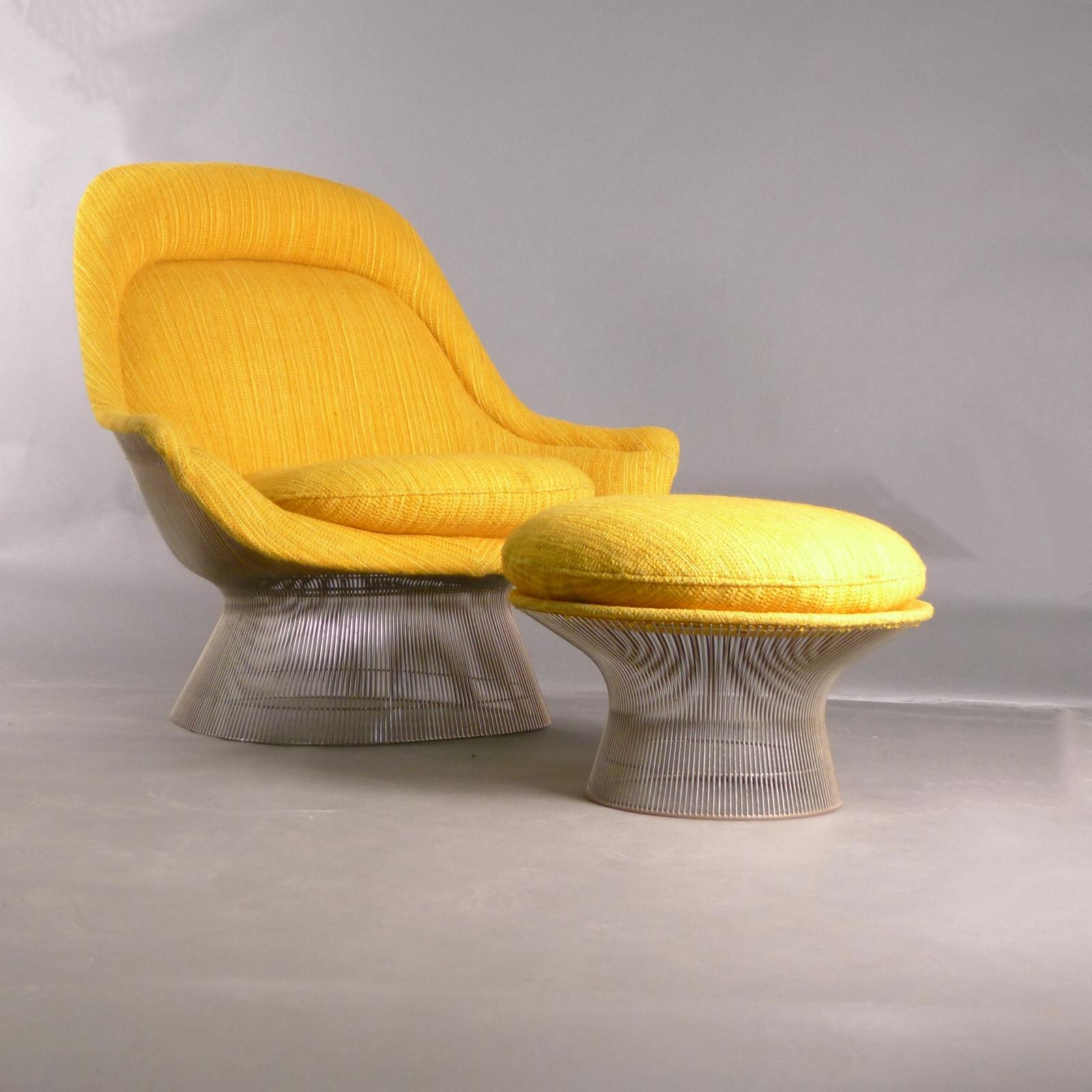 Warren Platner, Easy Lounge Chair and Ottoman, Knoll Intl, original 1972 example In Good Condition For Sale In Wargrave, Berkshire