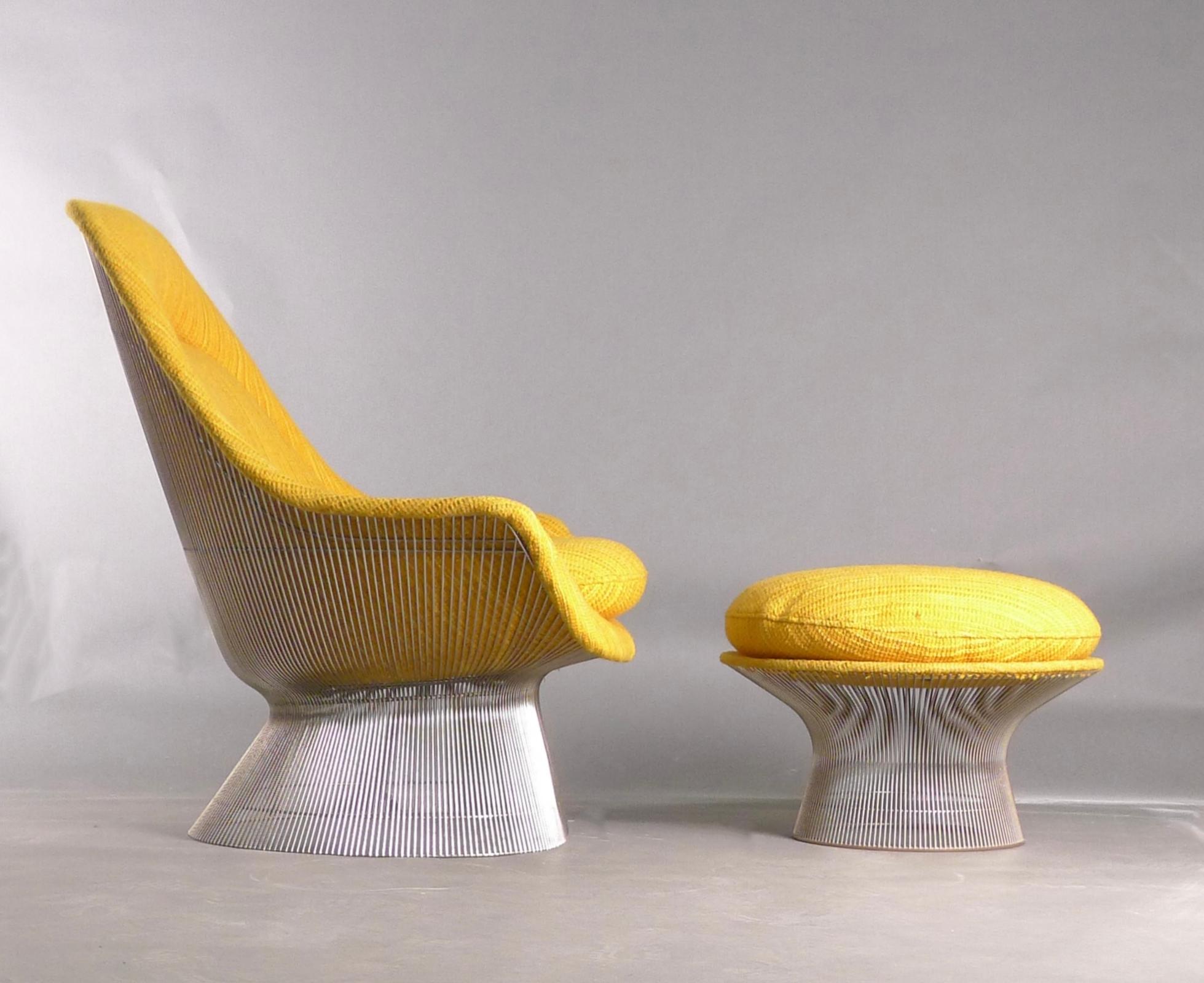 Warren Platner, Easy Lounge Chair and Ottoman, Knoll Intl, original 1972 example For Sale 1