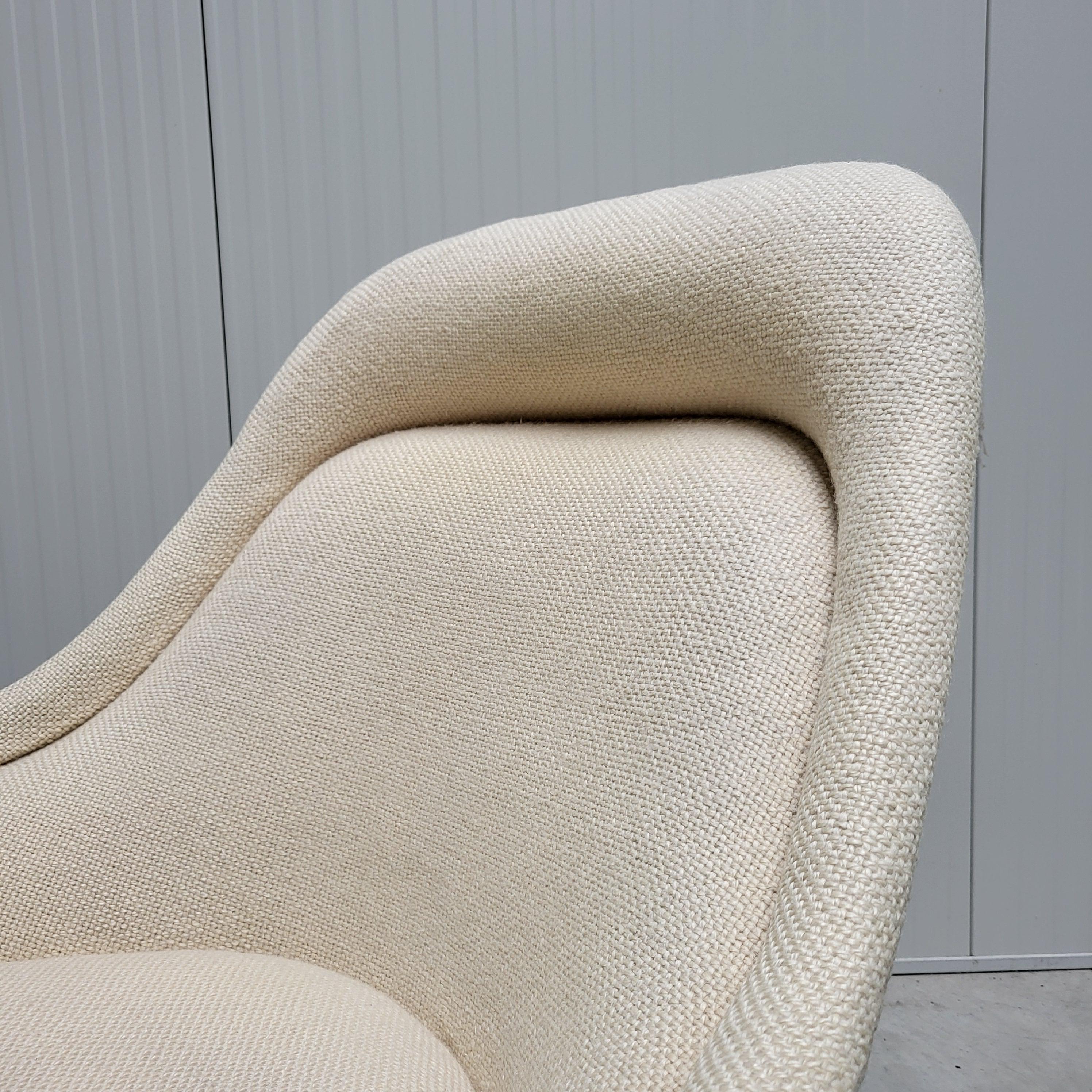 Warren Platner Easy Lounge Chair & Ottoman for Knoll Cato Natural, 1980s 1