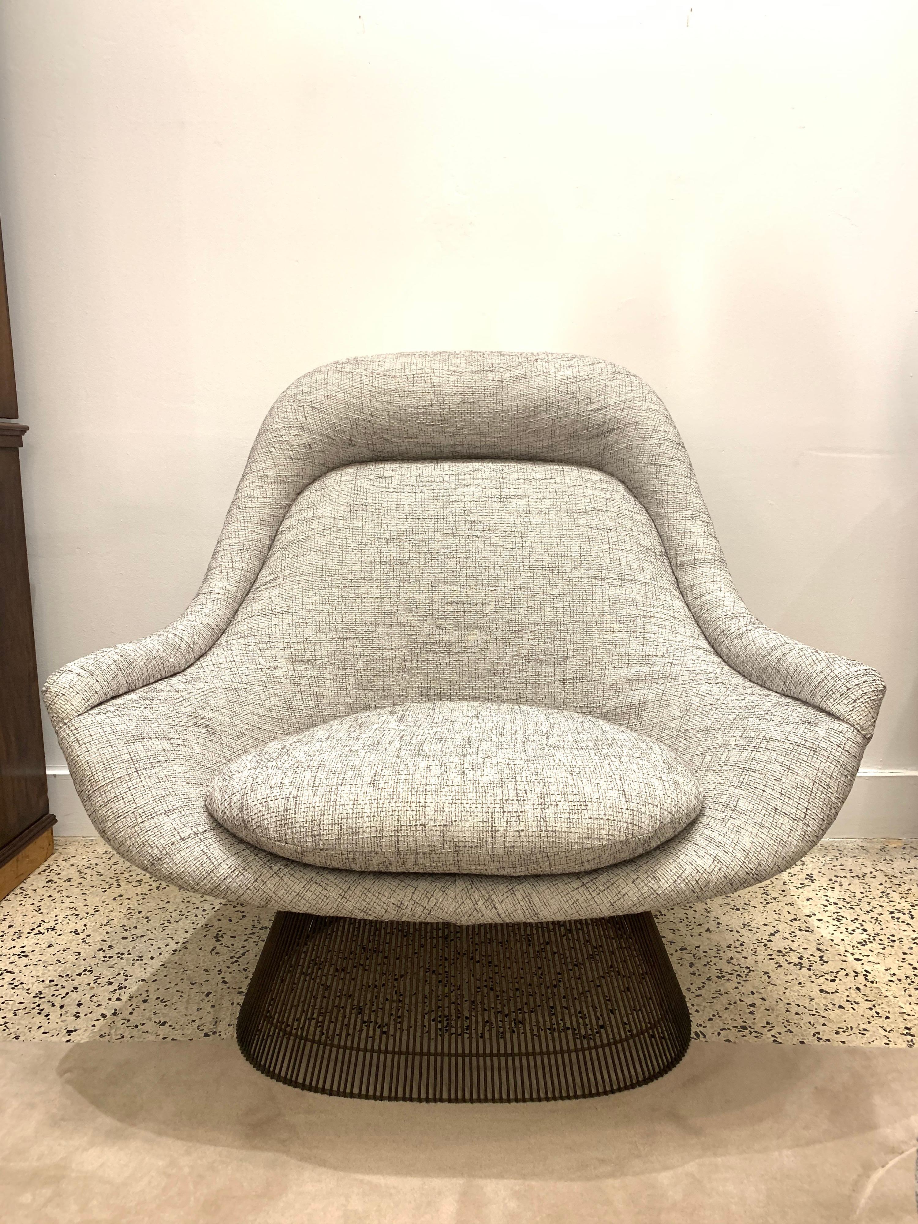 Mid-20th Century Warren Platner Easy Lounge Chair and Ottoman
