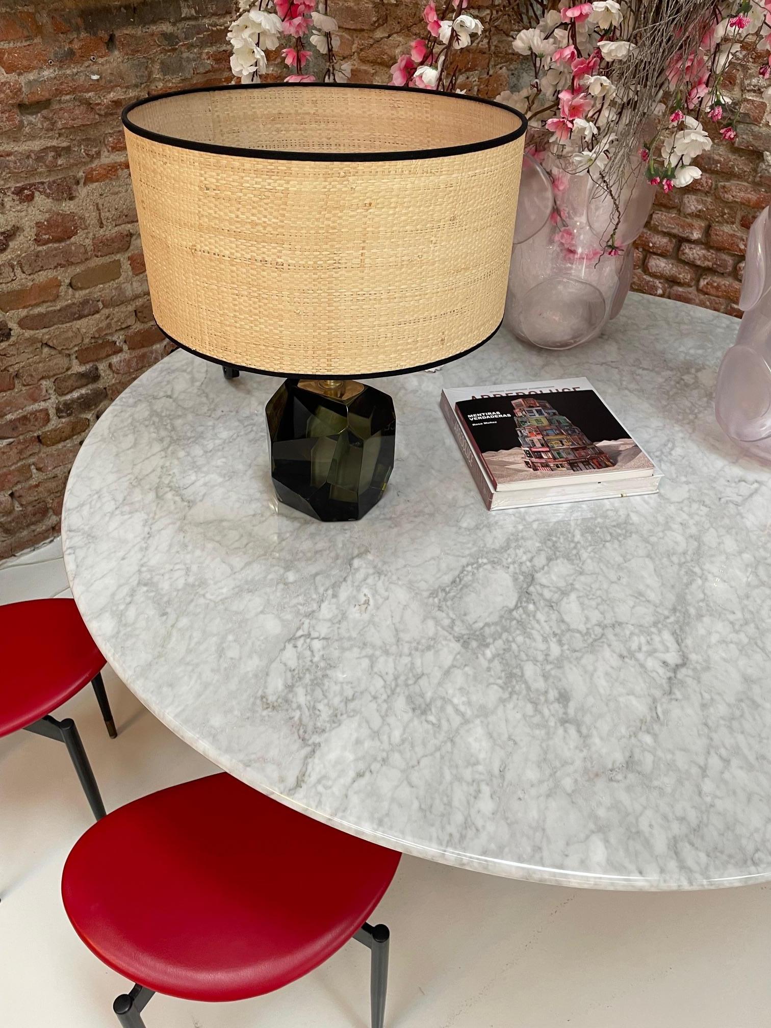 Warren Platner Mesa de acero con mármol de Carrara editada por Knoll, EE.UU., 1970 siglo XX en venta
